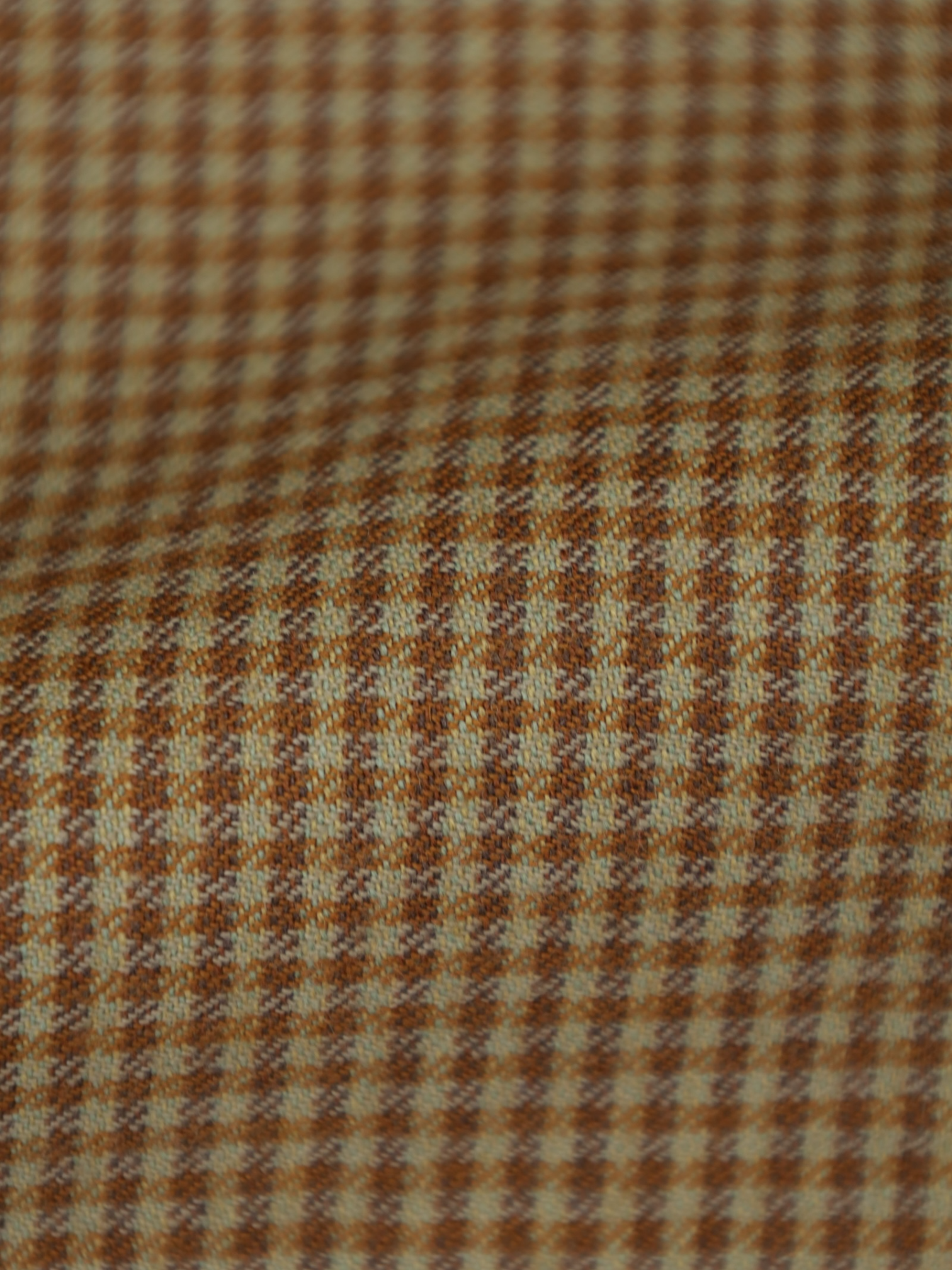 Kiton Vintage Light Brown Pure-Wool Gingham Check Jacket