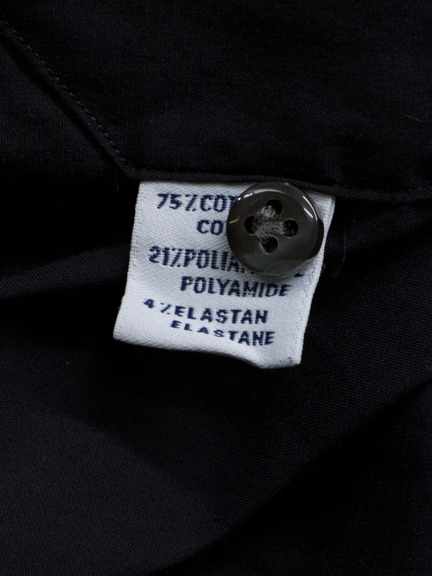 Emanuele Maffeis Black Cotton & Stretch Dress Shirt