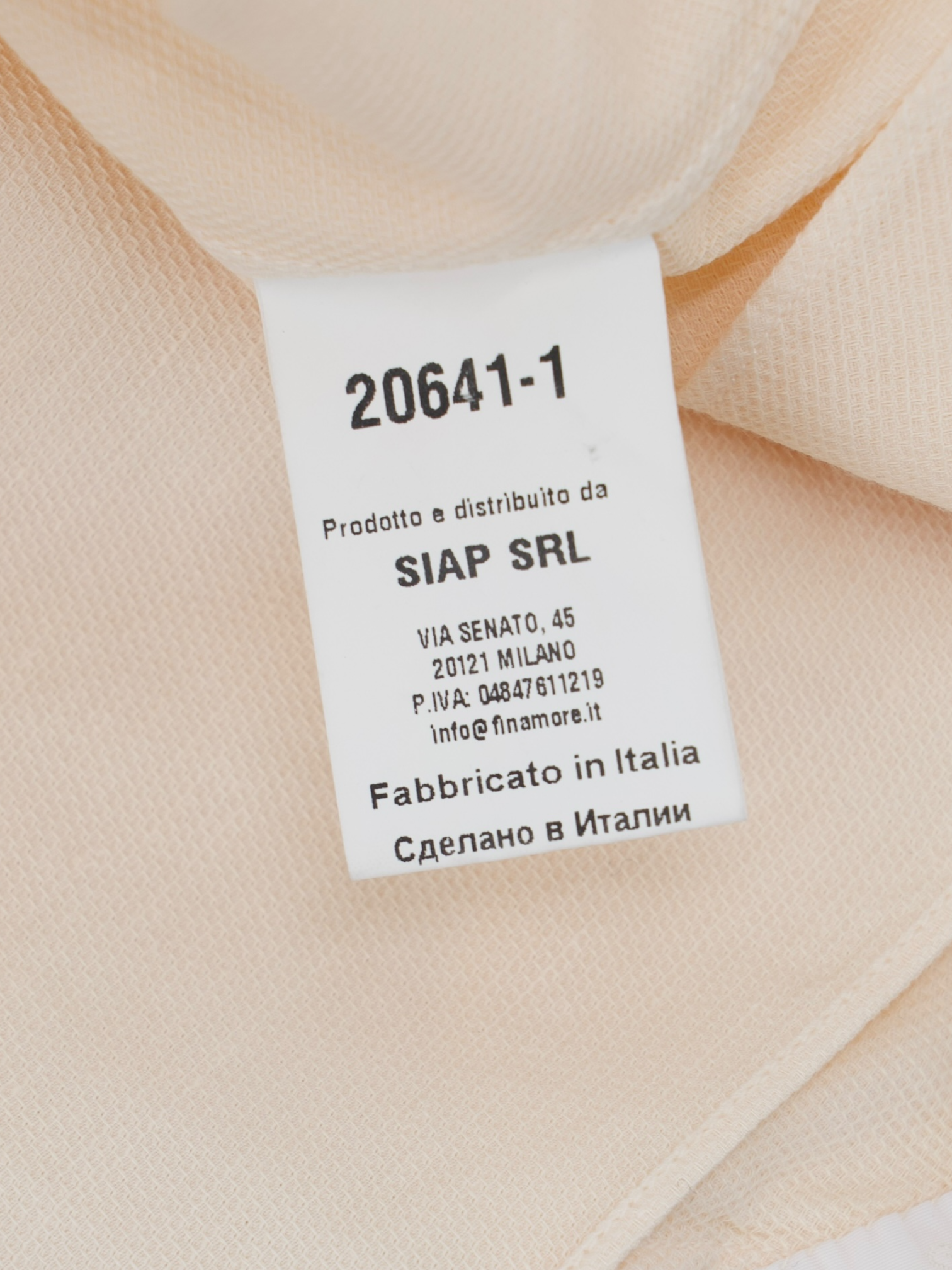 Finamore Pastel Orange Cotton Pinpoint Neapolitan Shirt