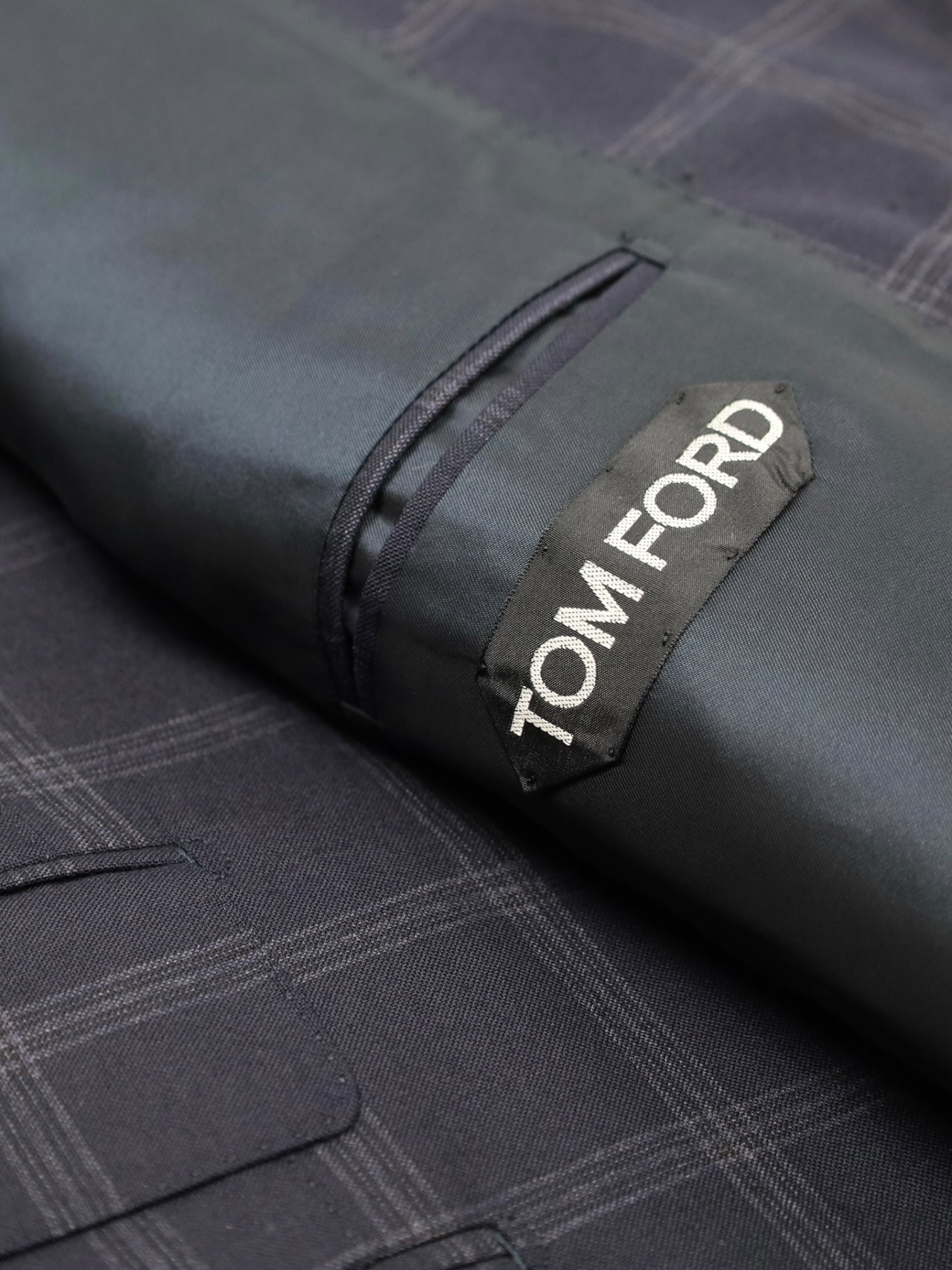 Tom Ford Dark Brown Windowpane Suit
