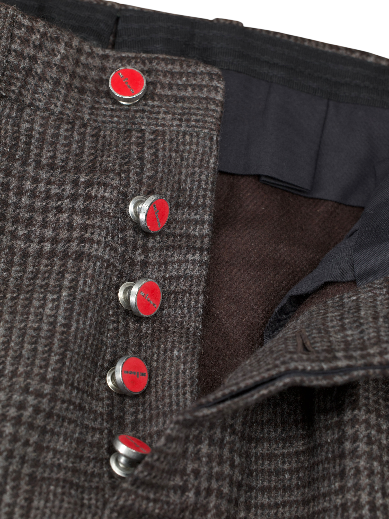 Kiton Taupe Cashmere, Angora & Silk Blend Prince of Wales Suit