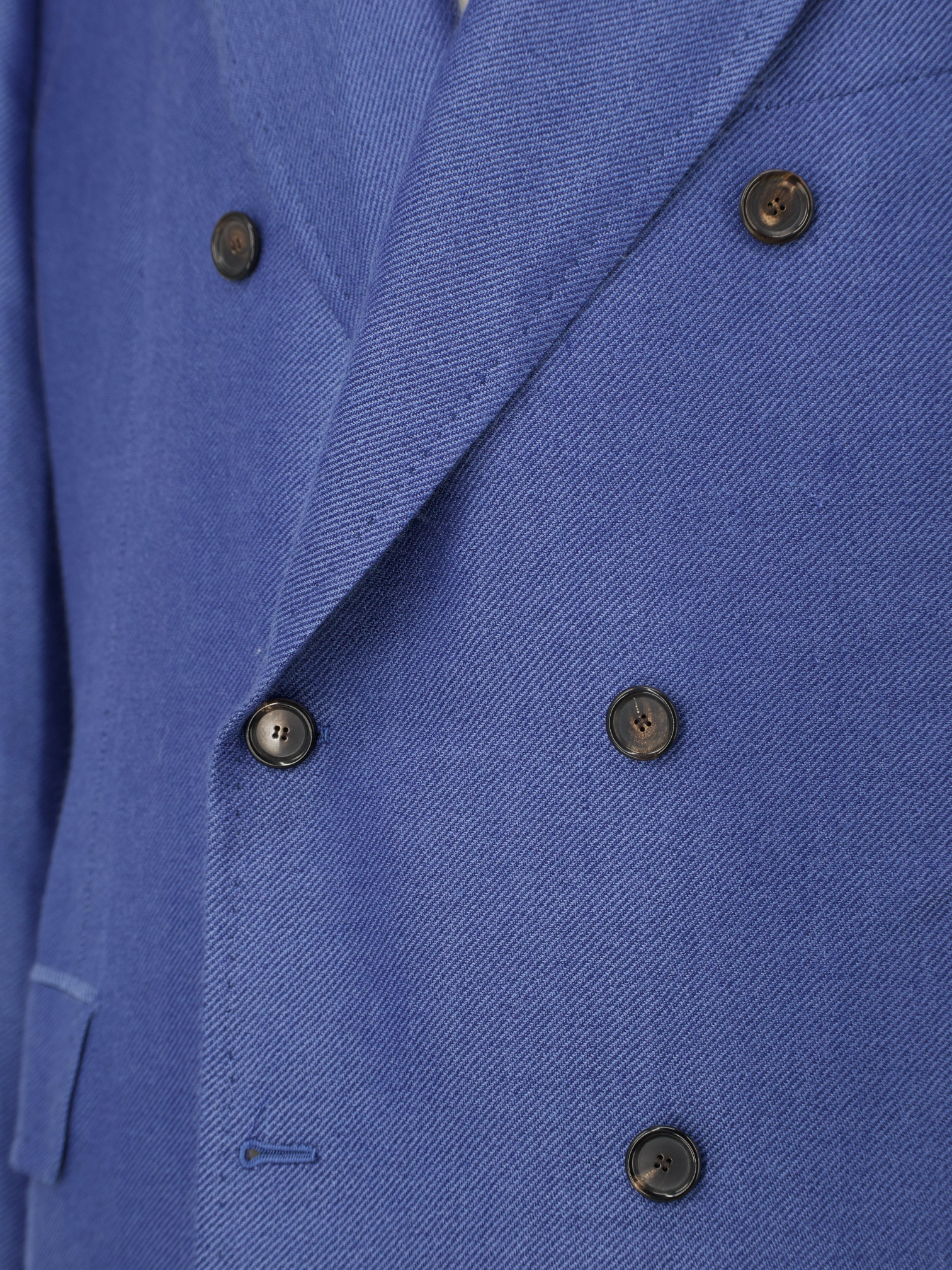 Cesare Attolini Sky Blue Cashmere & Silk Double Breasted Twill Jacket
