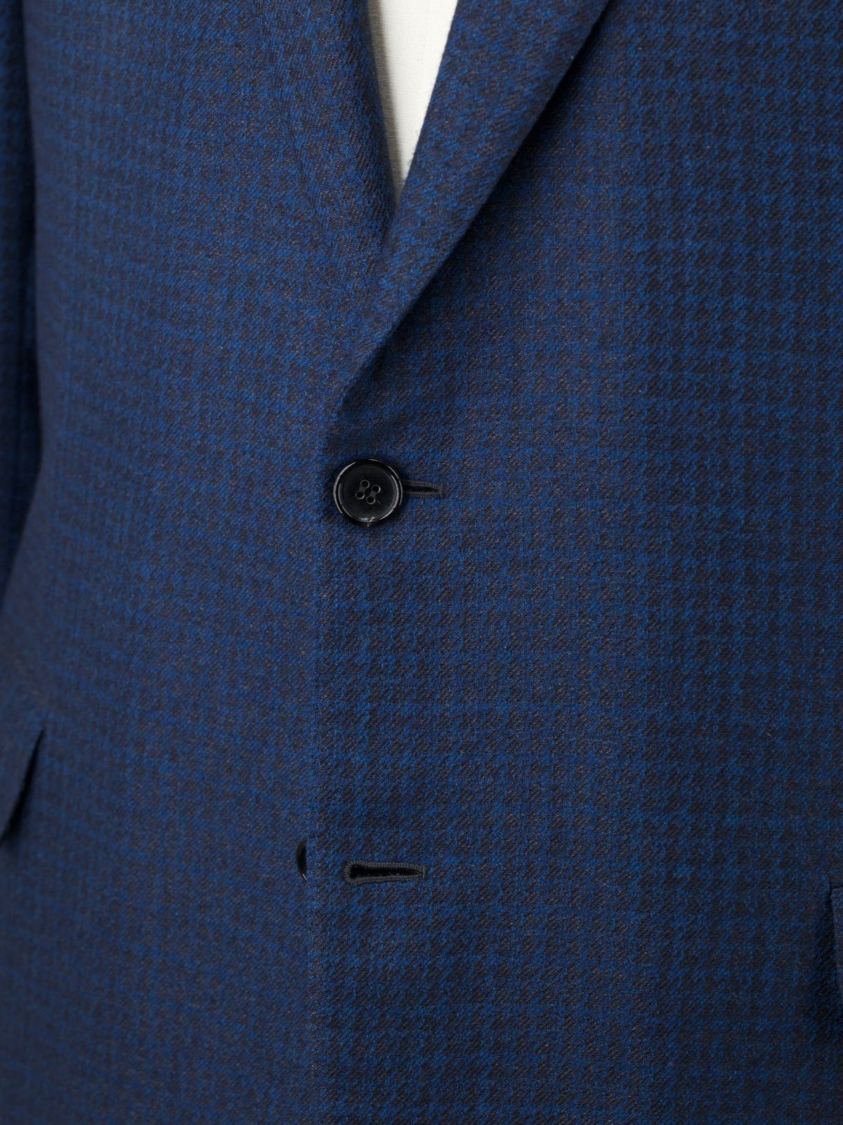 Brioni Petrol Blue & Burgundy Silk & Cashmere Houndstooth Brunico Jacket