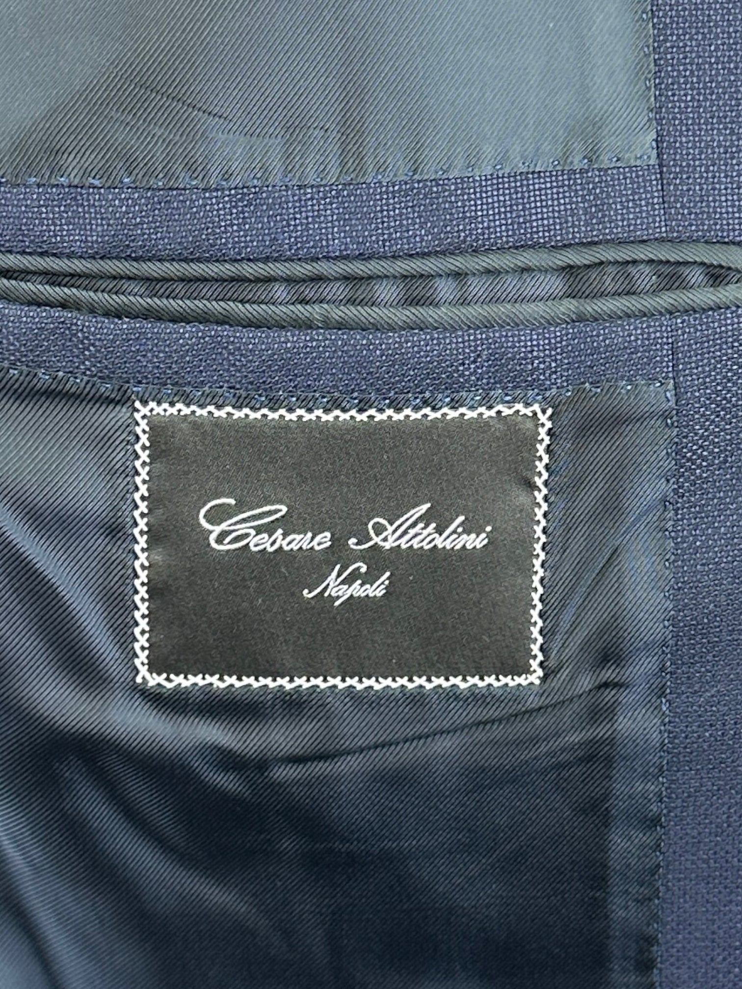 Cesare Attolini Blue Wool and Silk Blend Jacket