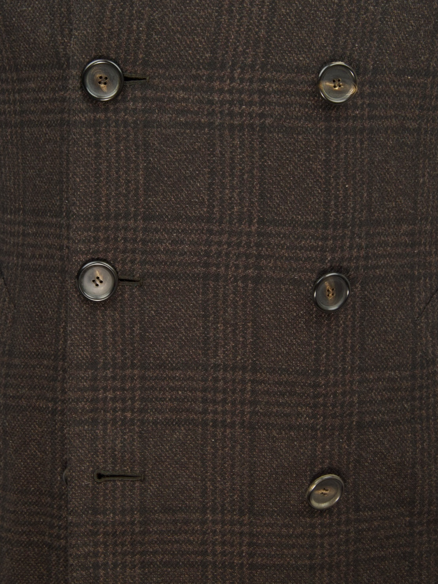 Cesare Attolini Dark Brown Cashmere Double-Breasted Peacoat