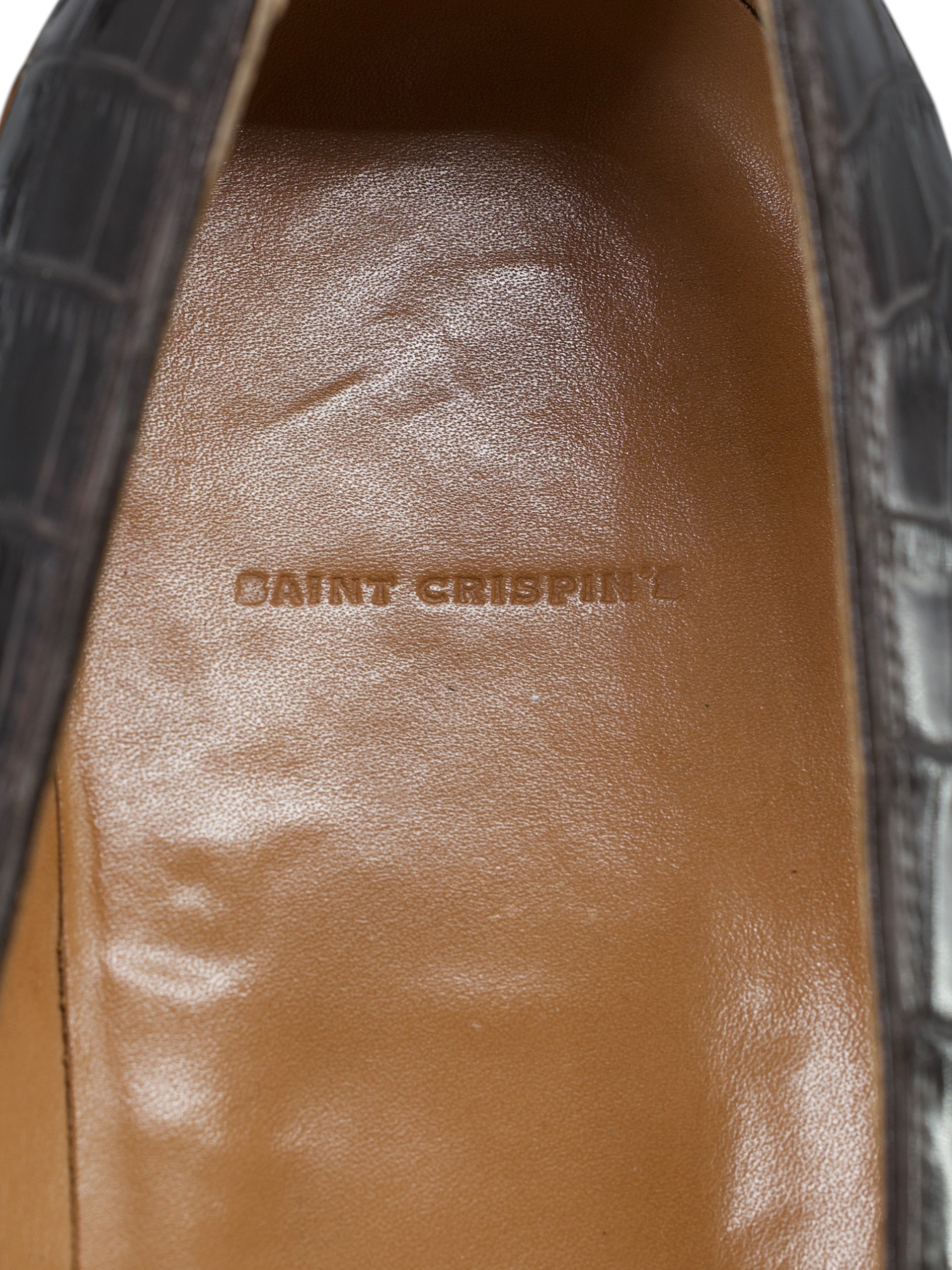 Saint Crispin's Dark Brown Alligator Leather "530T" Tassel Loafers