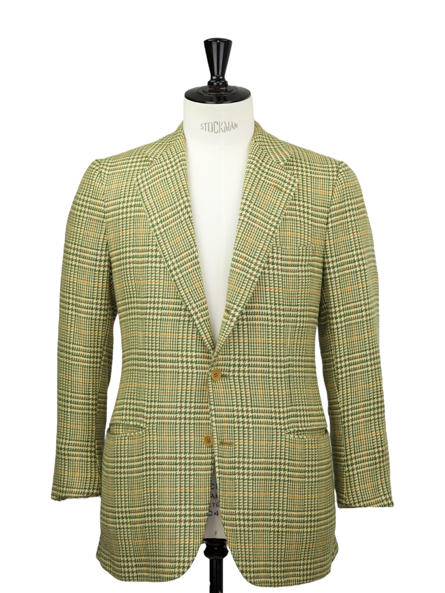 Kiton Moss Green Pure Cashmere Prince of Wales Check Jacket