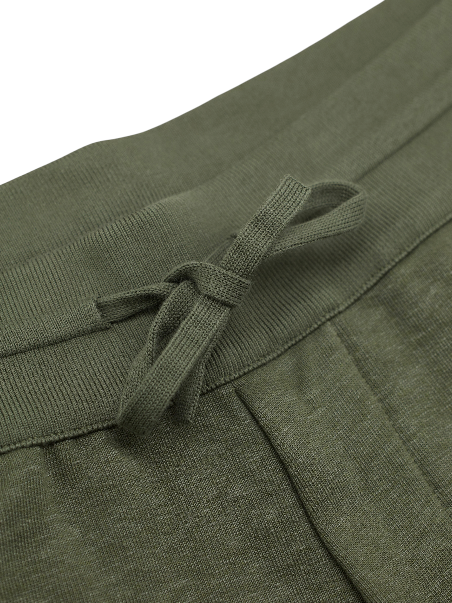 Loro Piana Olive Green Cotton, Linen & Cashmere Luxury "Kawaguchi" Tracksuit
