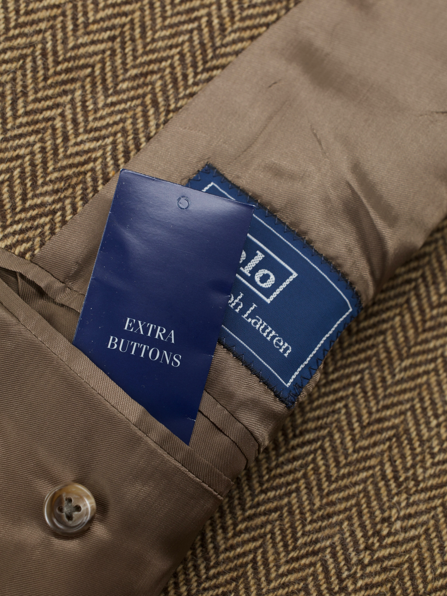 Ralph Lauren Brown Shetland-Tweed Herringbone "RL69" Jacket