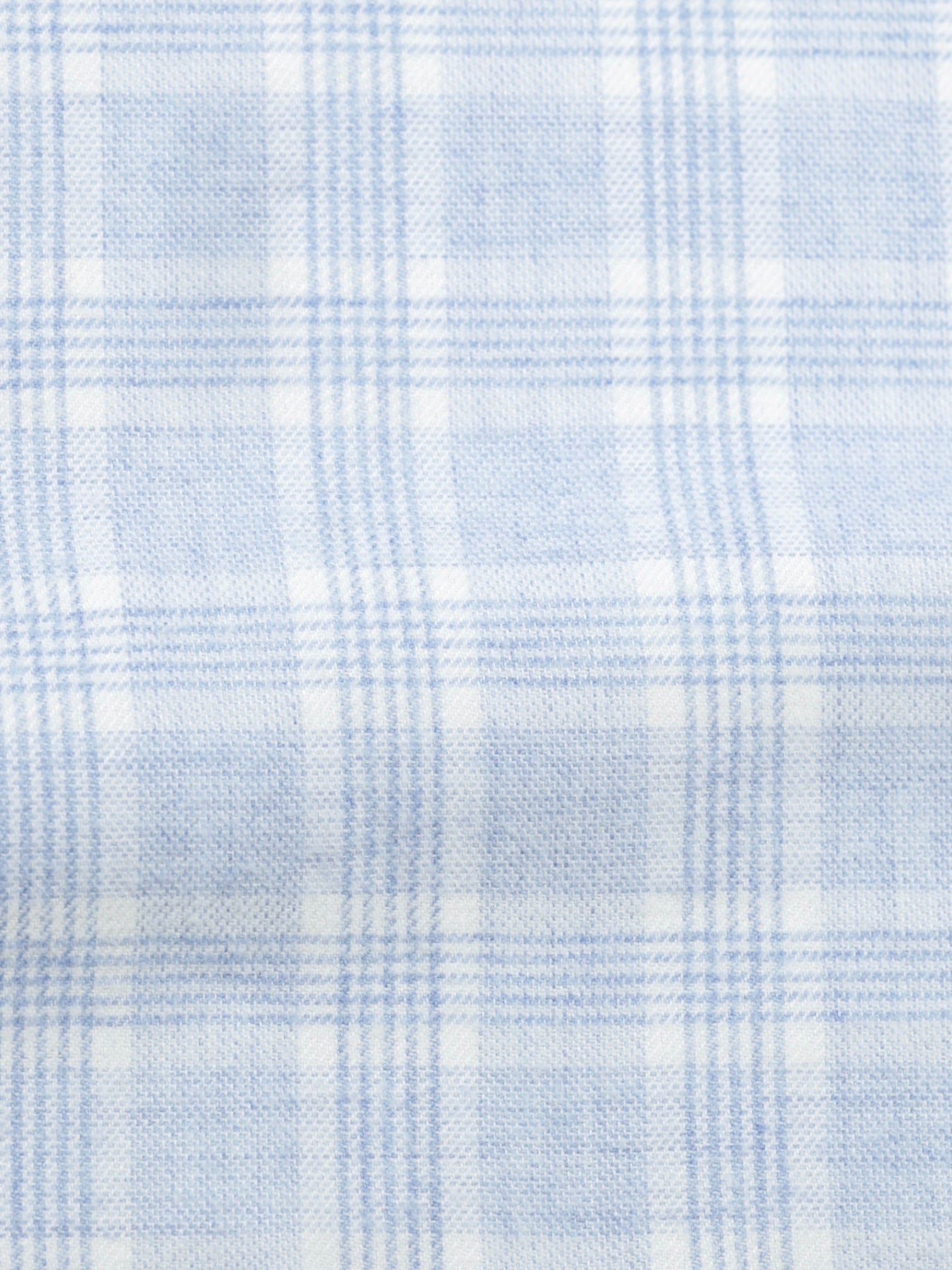 Cesare Attolini Light Blue Cotton & Cashmere Flannel Plaid Shirt