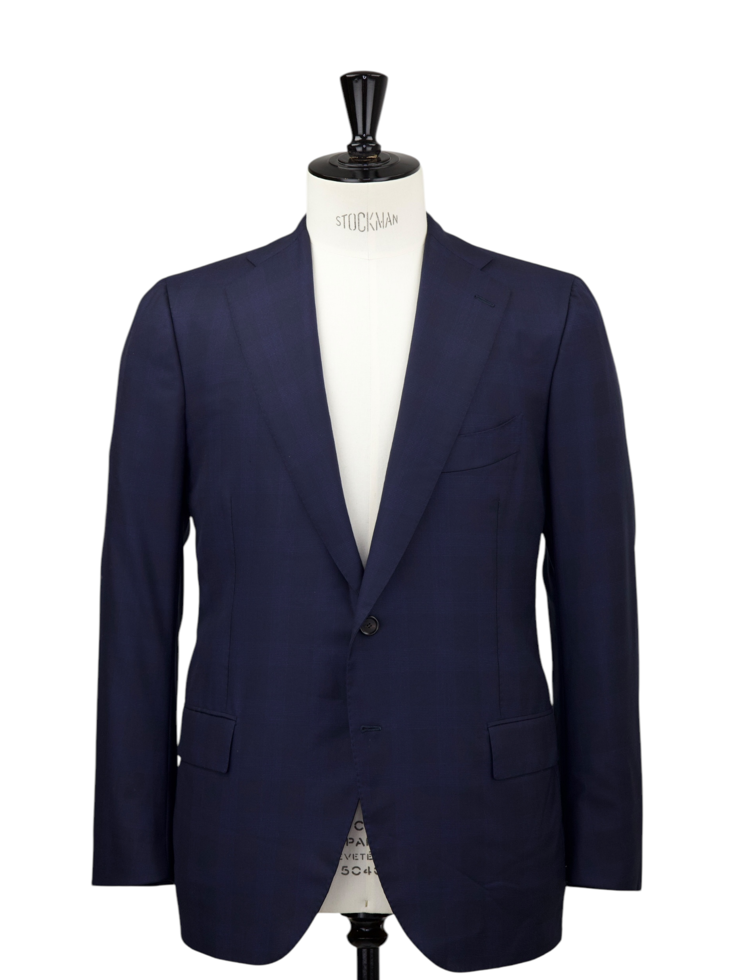 Cesare Attolini Dark Blue Super 160's Glen-Check Suit