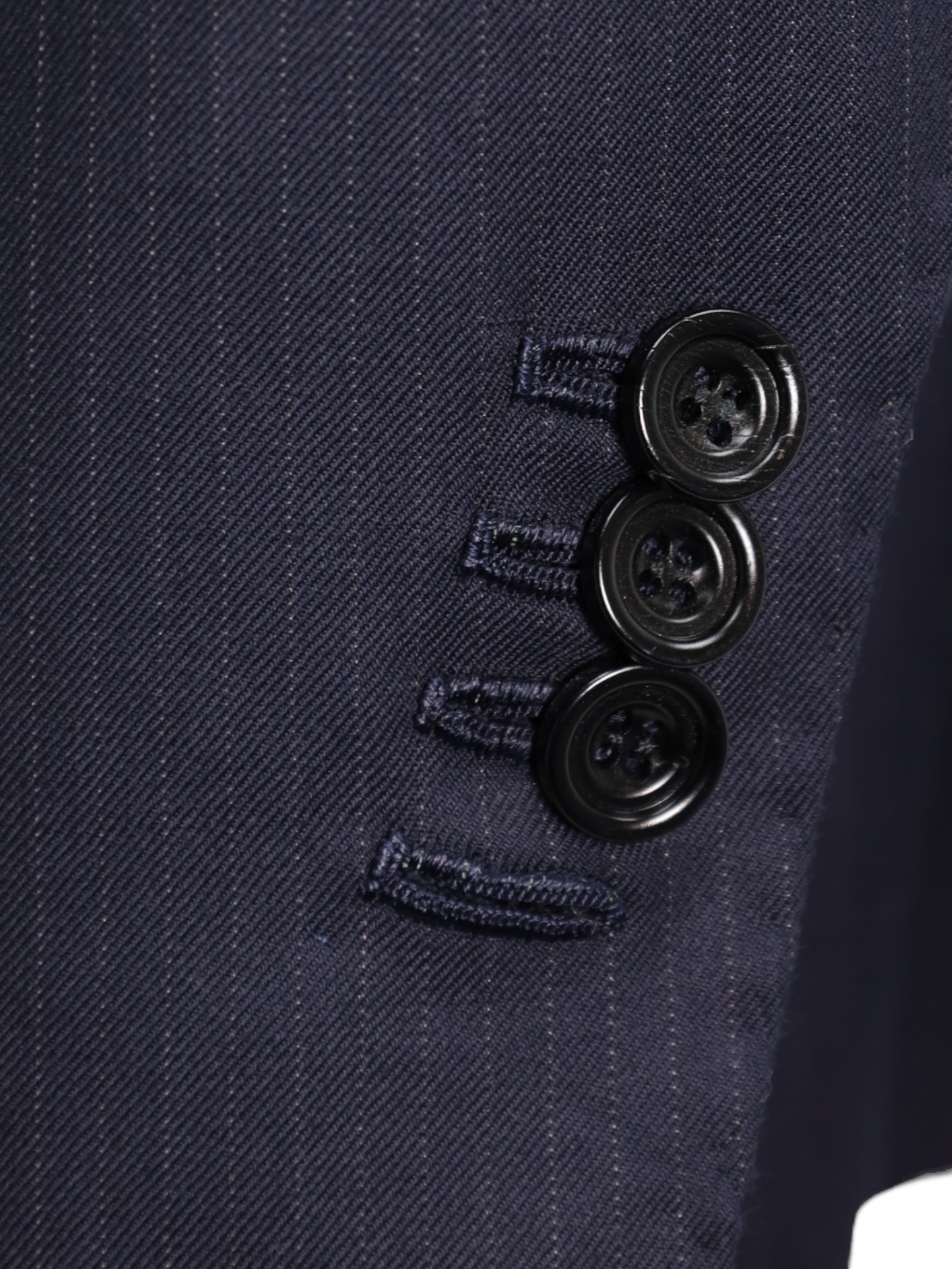 Kiton Navy 15-Micron Pinstripe Suit