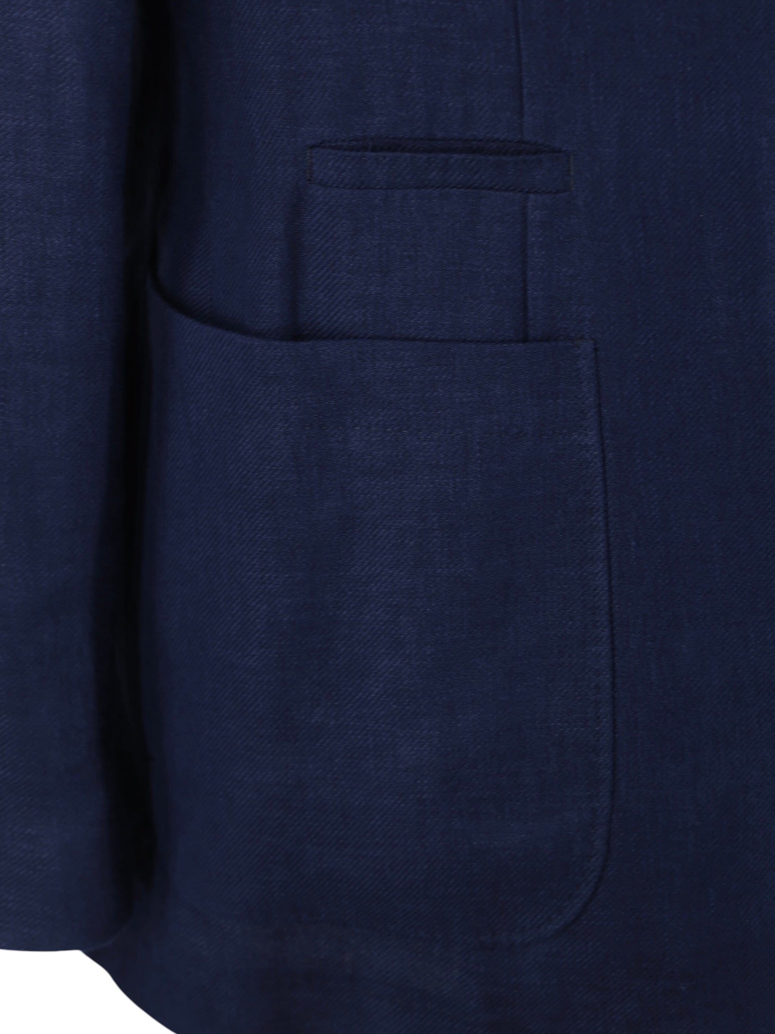 Brunello Cucinelli Marine Blue Linen, Wool & Silk Summer Jacket