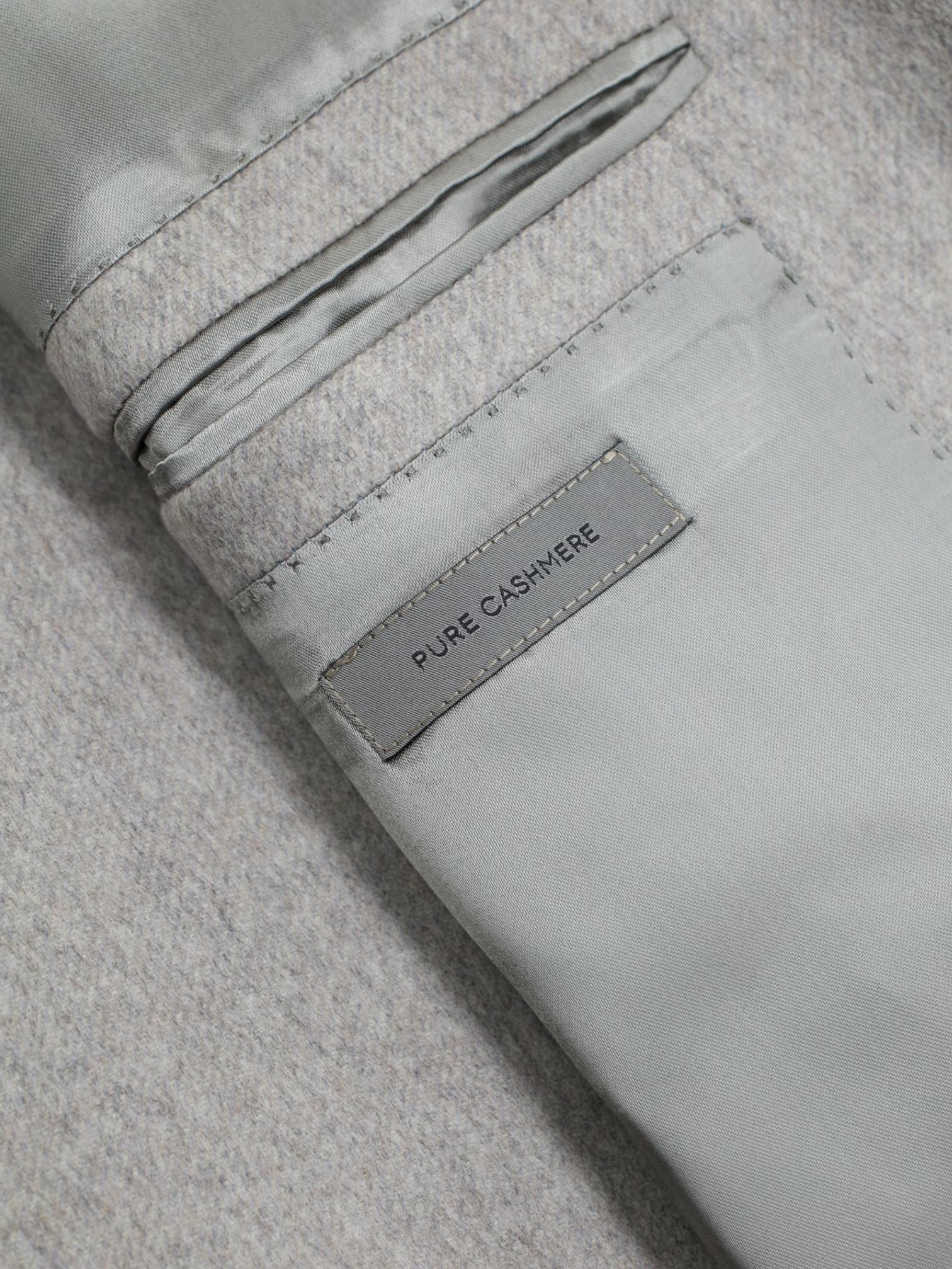 Corneliani Light Grey Pure-Cashmere Martingale-Belt Sartorial Overcoat