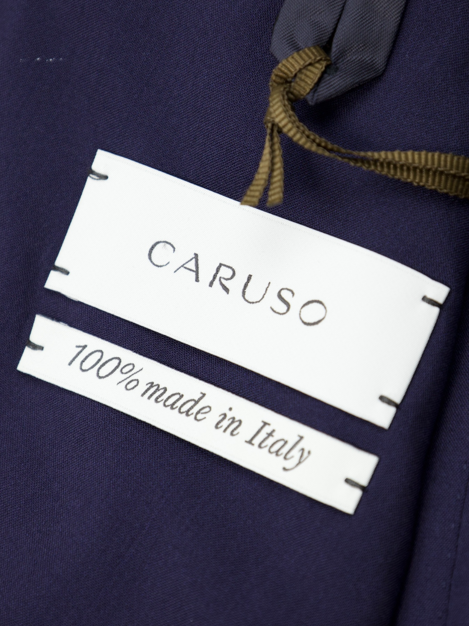 Caruso Navy Wool & Silk Unconstructed Aida Jacket