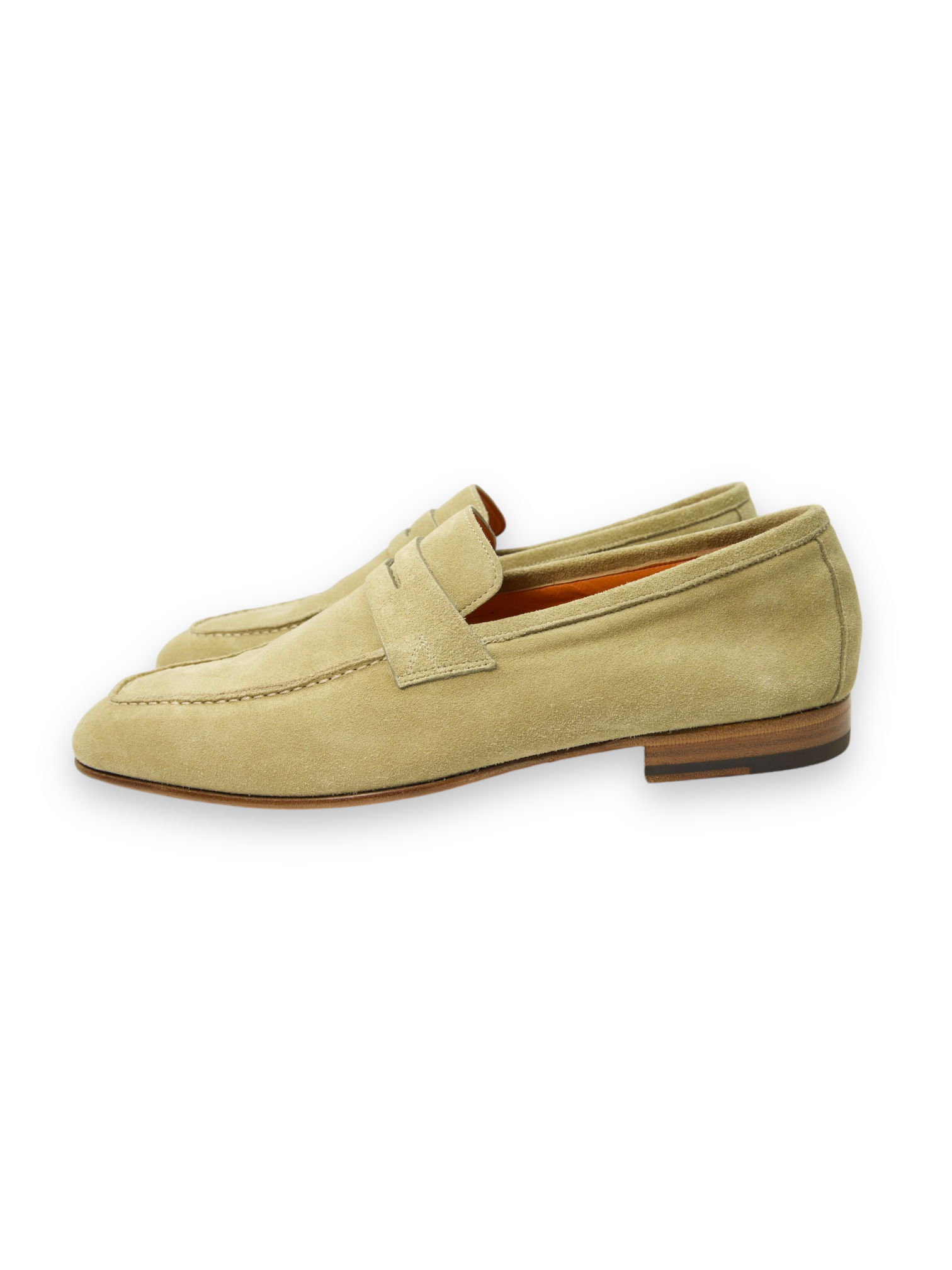 Santoni Sand Suede Penny Loafer