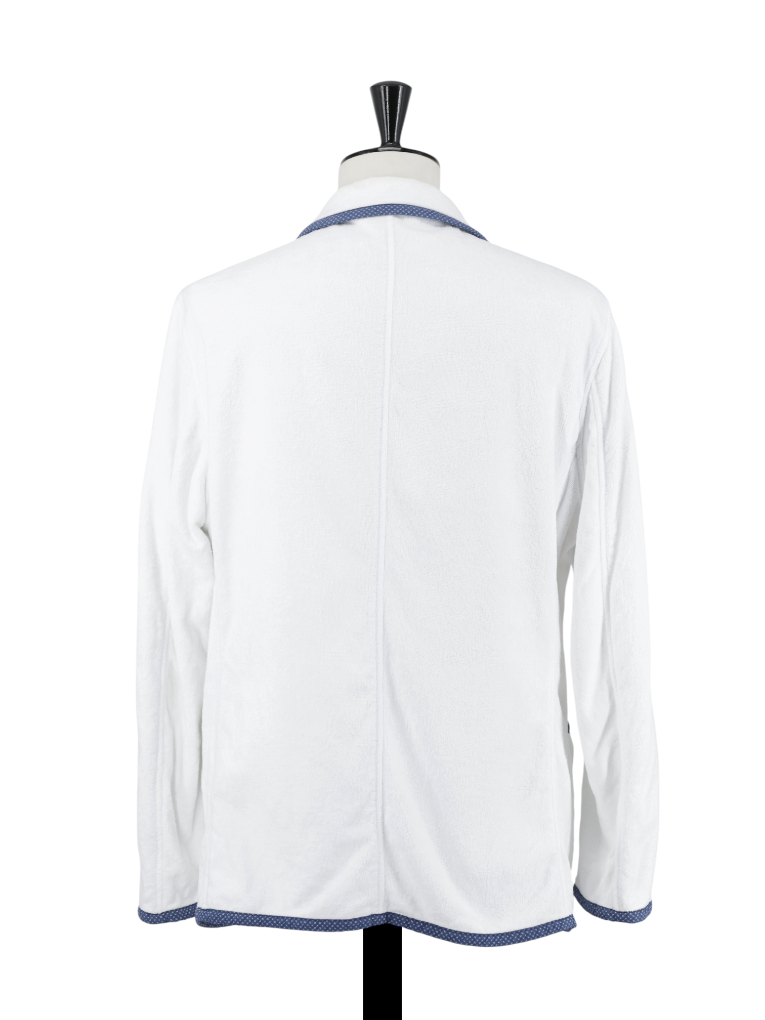 Brioni White Cotton Terry Towelling Flâneur Jacket