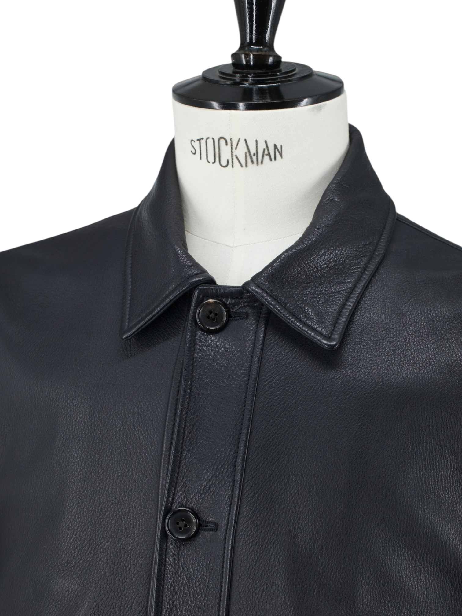 Cesare Attolini Dark Grey Deerskin Blouson Jacket