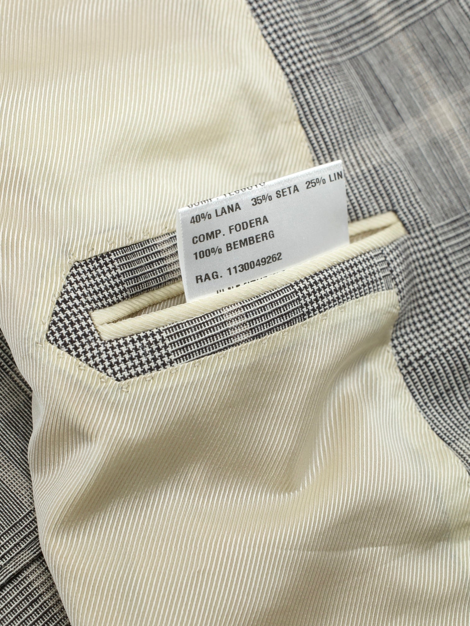 Cesare Attolini Taupe Wool, Silk & Linen Overcheck Summer Suit