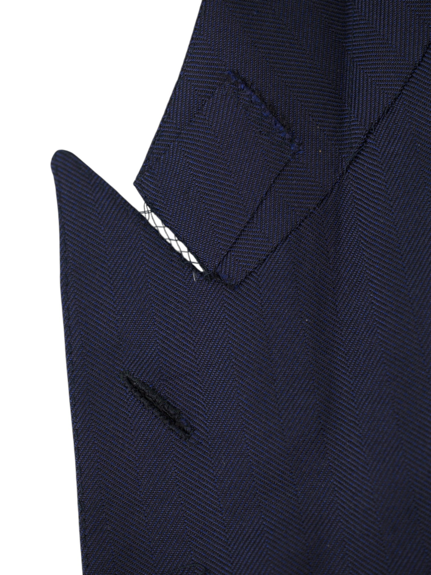 Tom Ford Marine Blue Pure-Silk Herringbone O'Connor Jacket