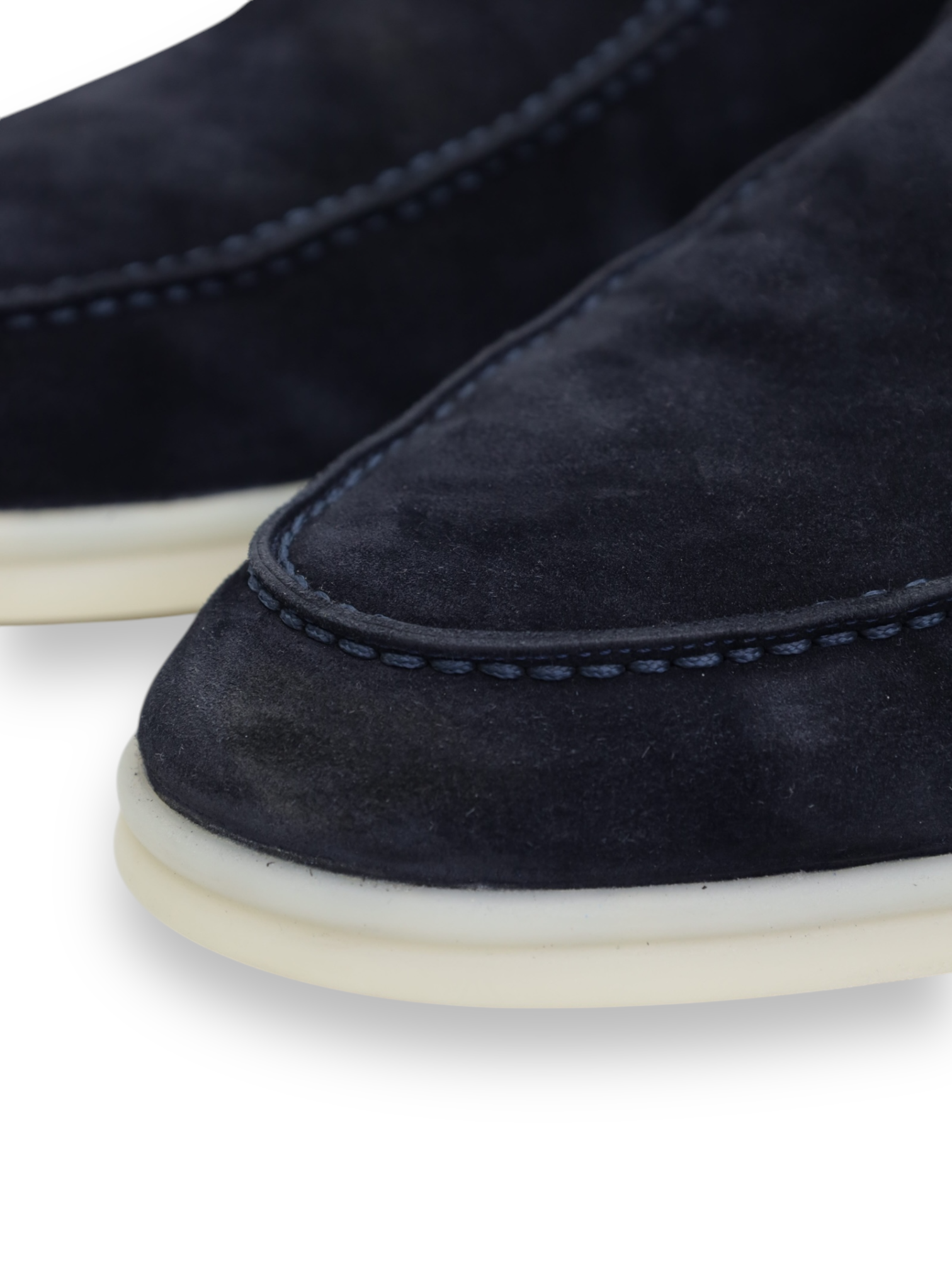 Loro Piana Navy Suede Open Walk Chukka Boots