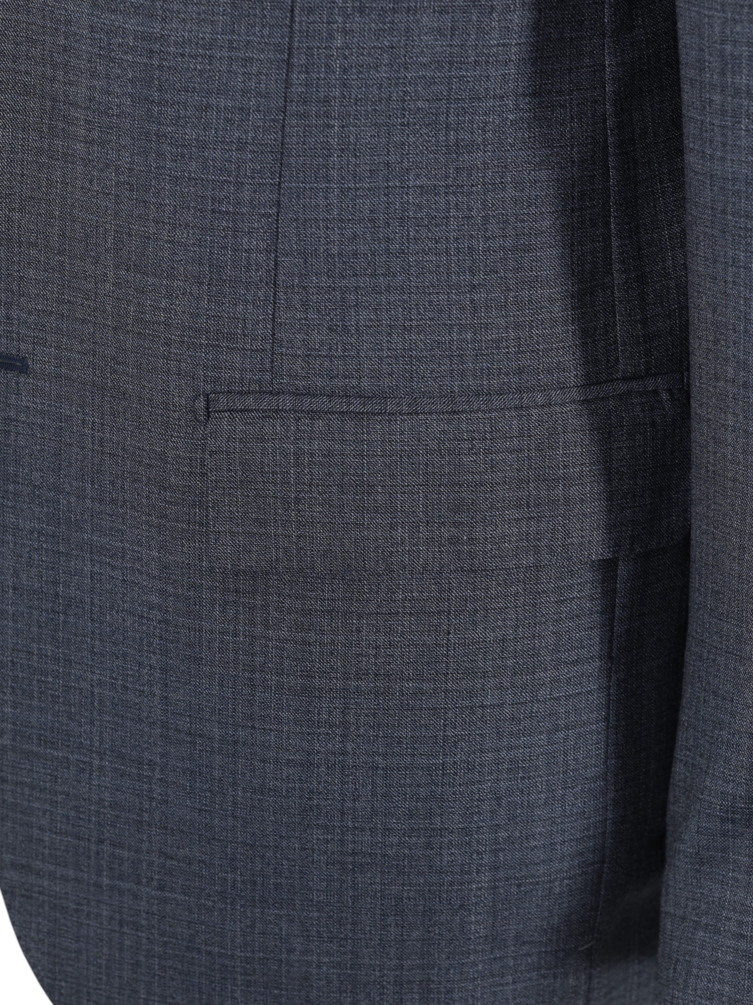 E. Formicola Steel Grey & Blue Fine-Wool Micro-Pattern Suit