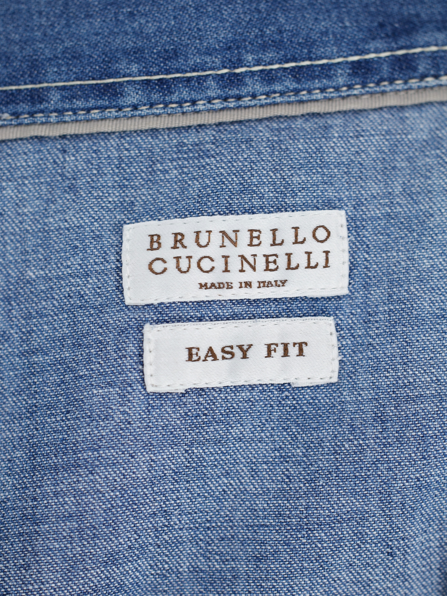 Brunello Cucinelli Blue Western Style Denim Overshirt