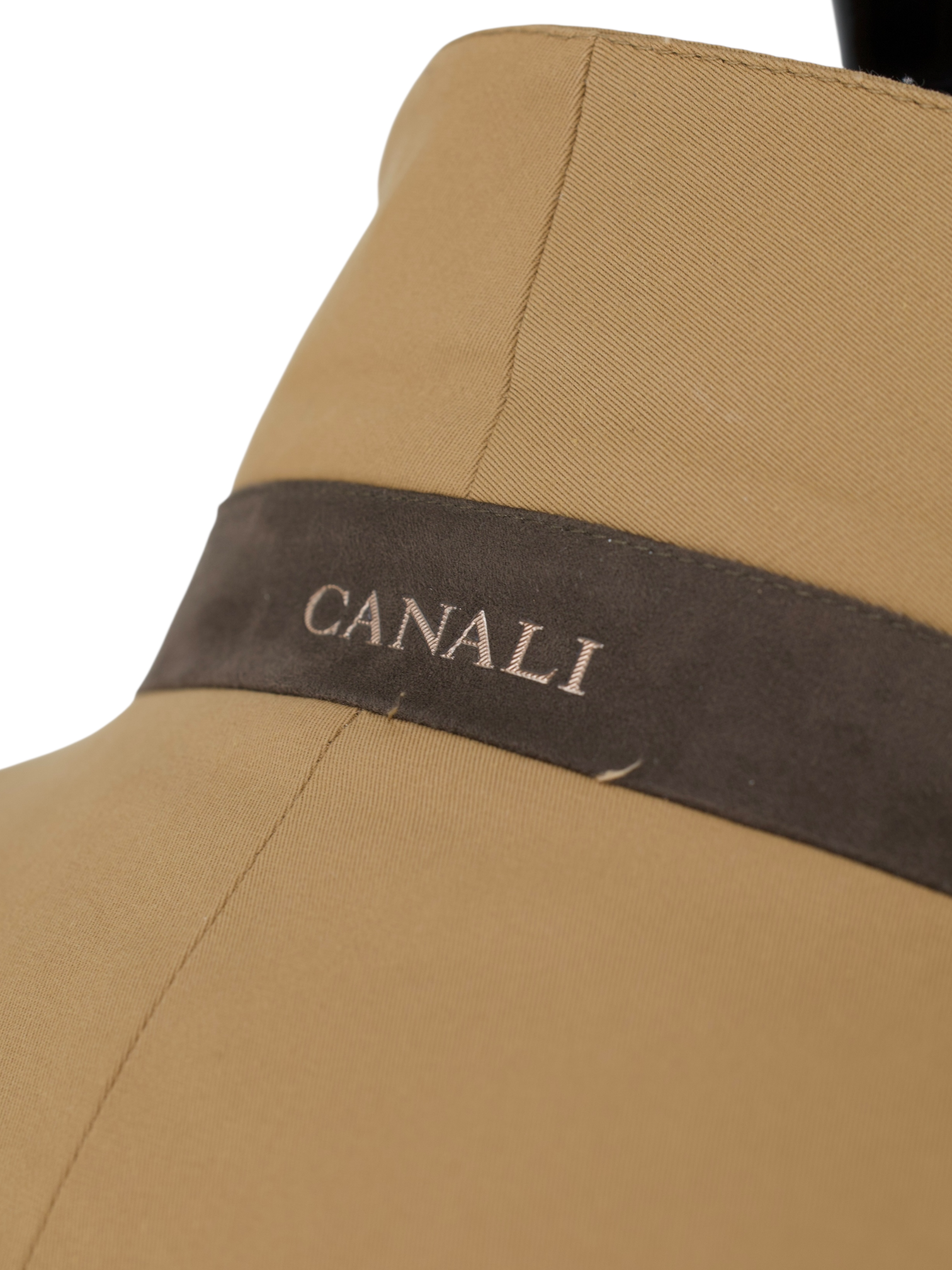 Canali Brown Cotton-Twill Water Repellent Carcoat