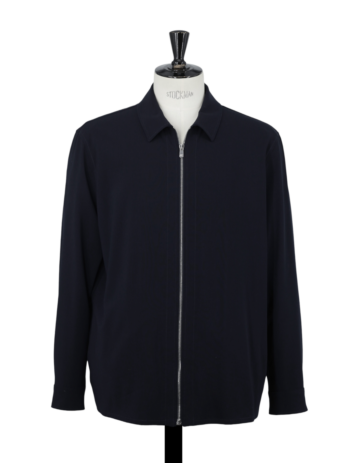 Marco Pescarolo Navy Wool & Stretch Zip-Up Luxury Tracksuit