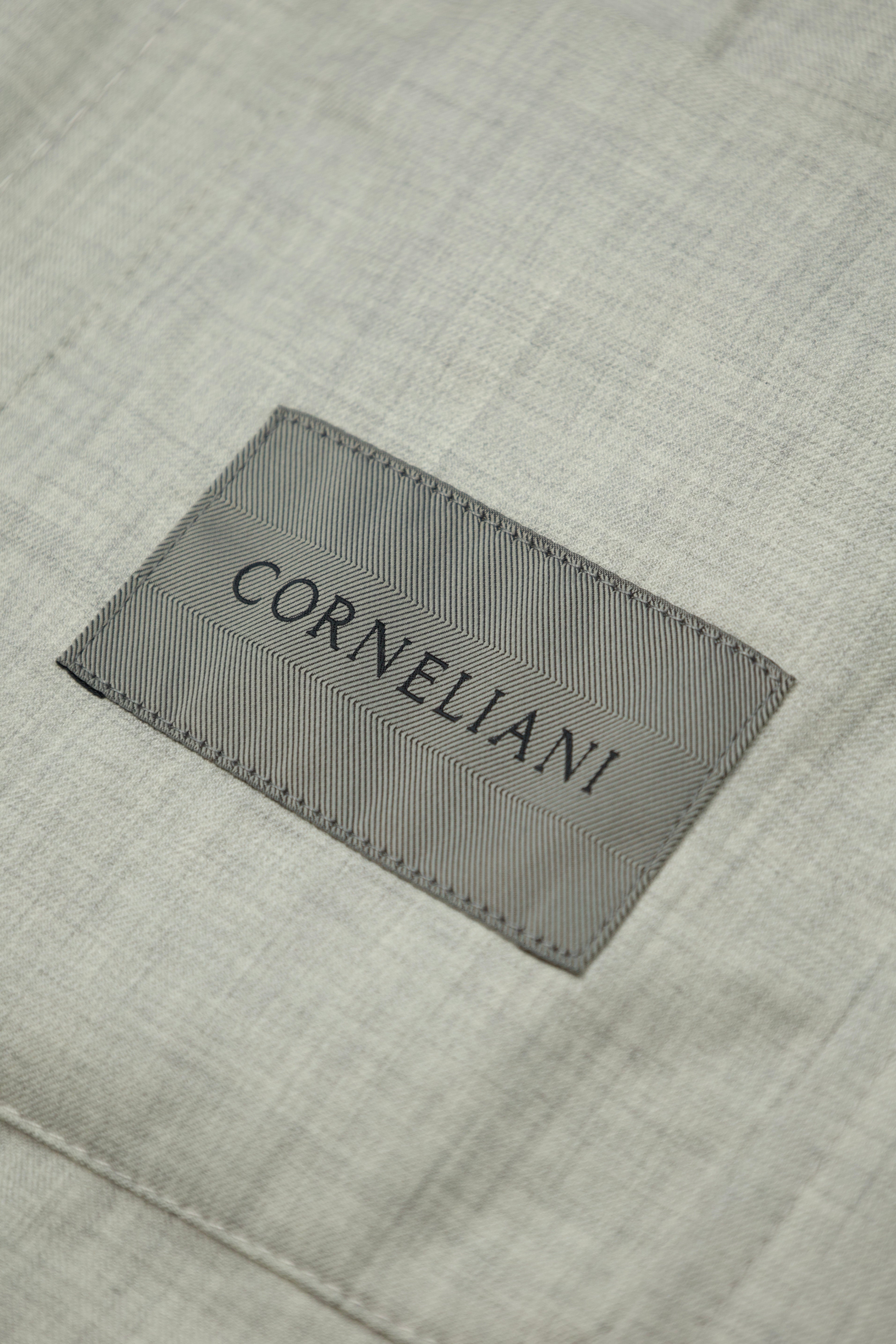 Corneliani Light Grey Wool & Silk Melange Jacket