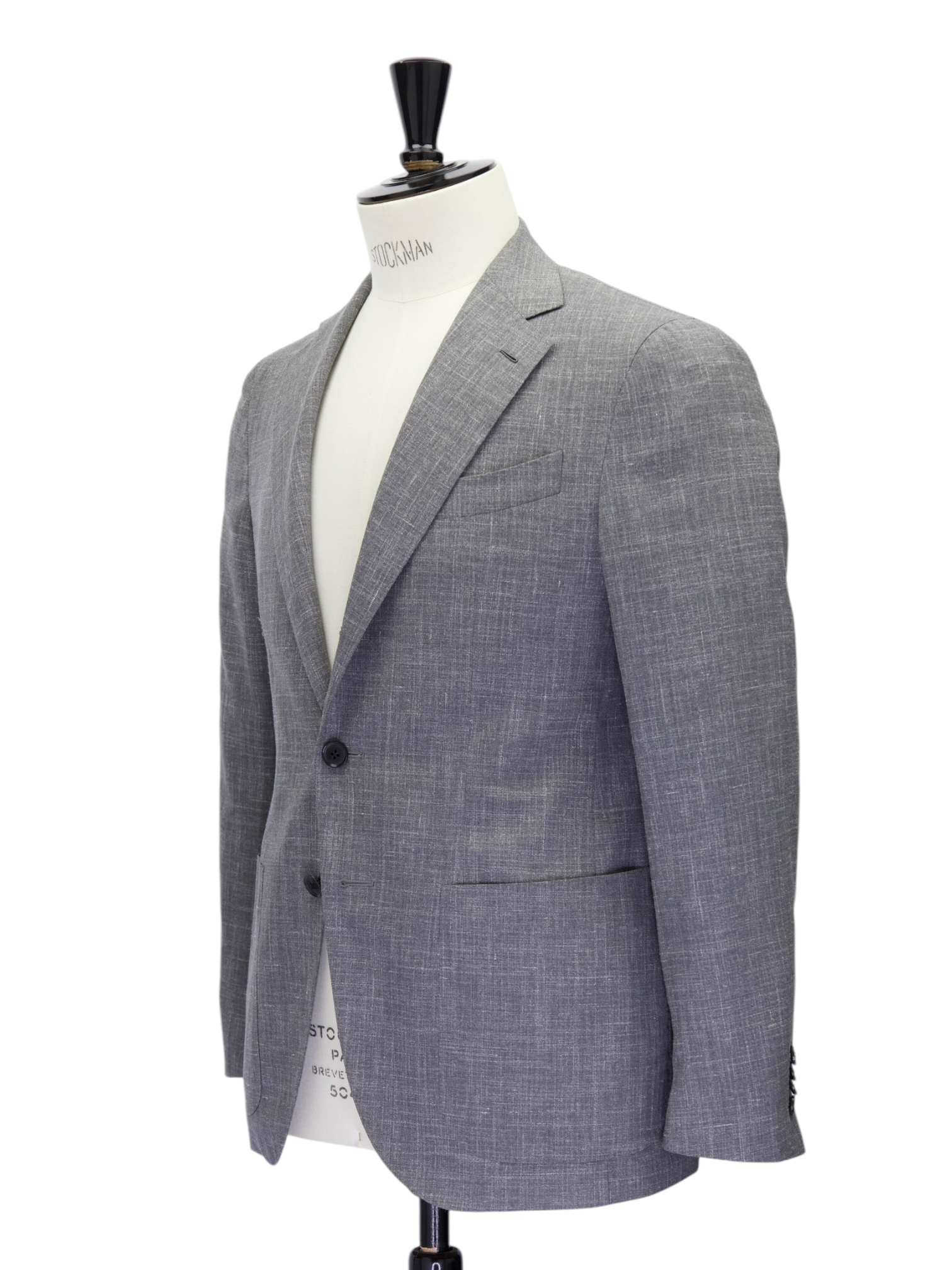 Caruso Taupe Wool, Silk & Linen "Summertime" Melange Jacket