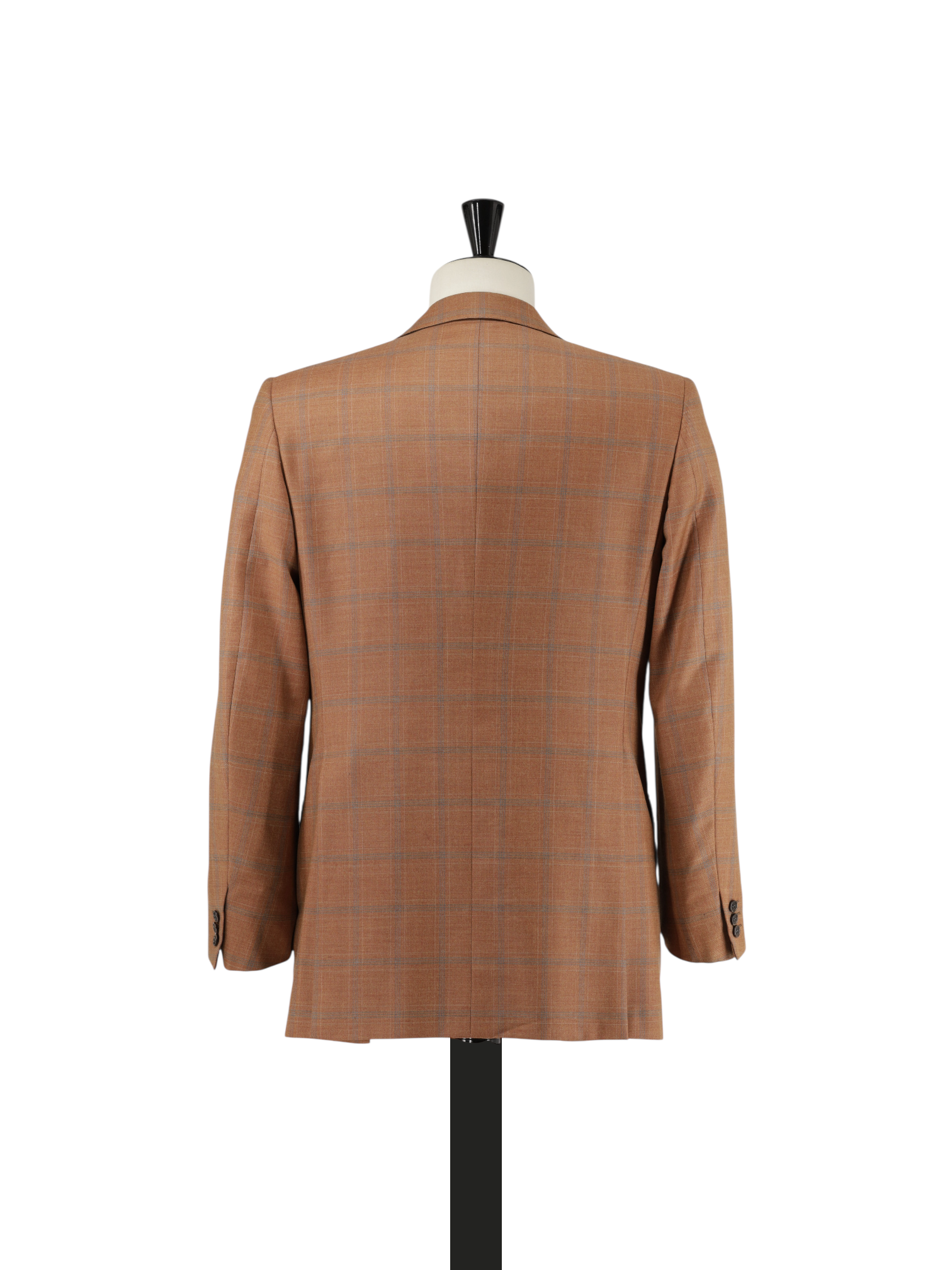 Brioni Terracotta & Blue Fine-Wool Windowpane "Urbino" Jacket