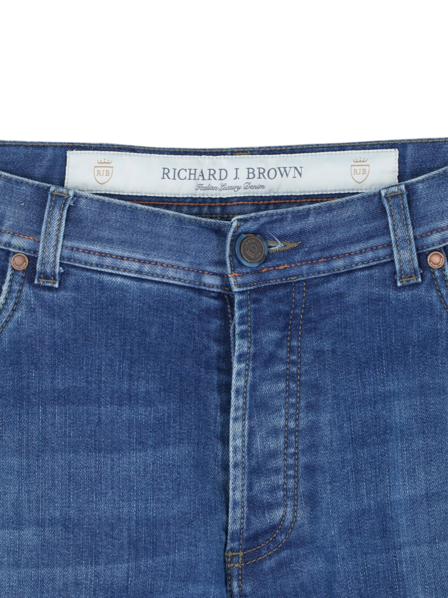 Richard J.Brown Blue Cotton-Stretch Milano Jeans