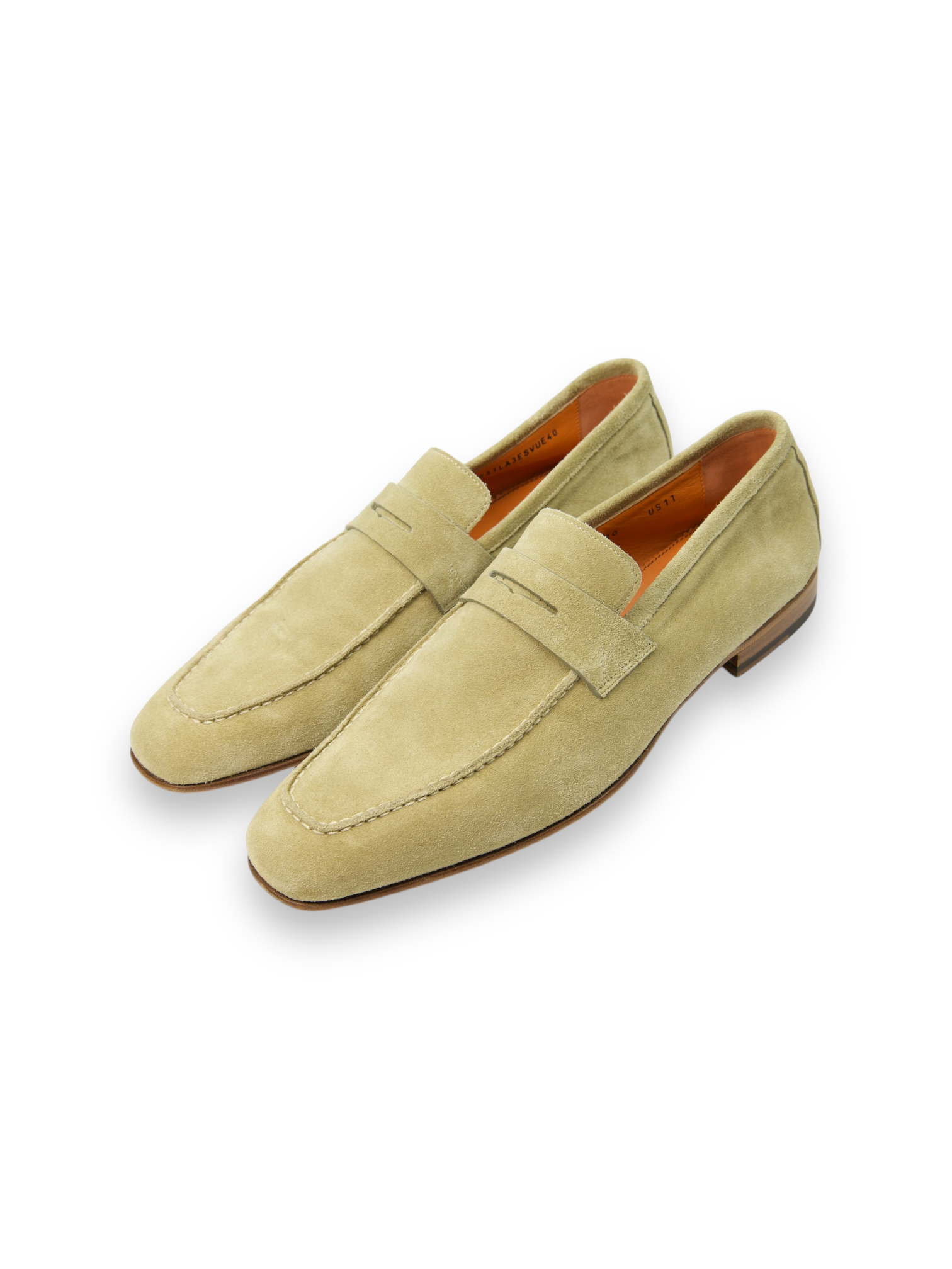 Santoni Sand Suede Penny Loafer