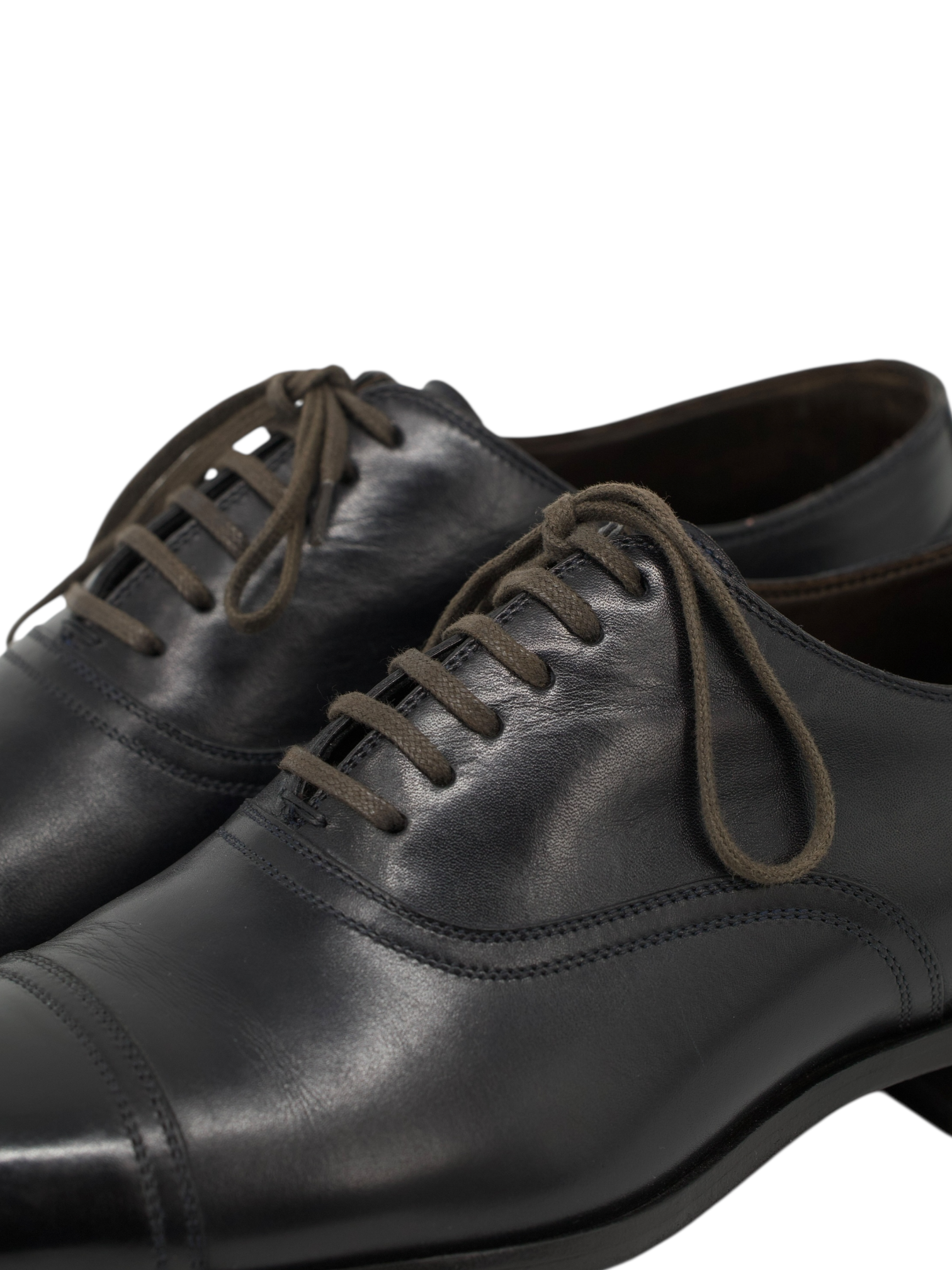 Tom Ford Black Austin Calfleather Oxford Lace-Ups