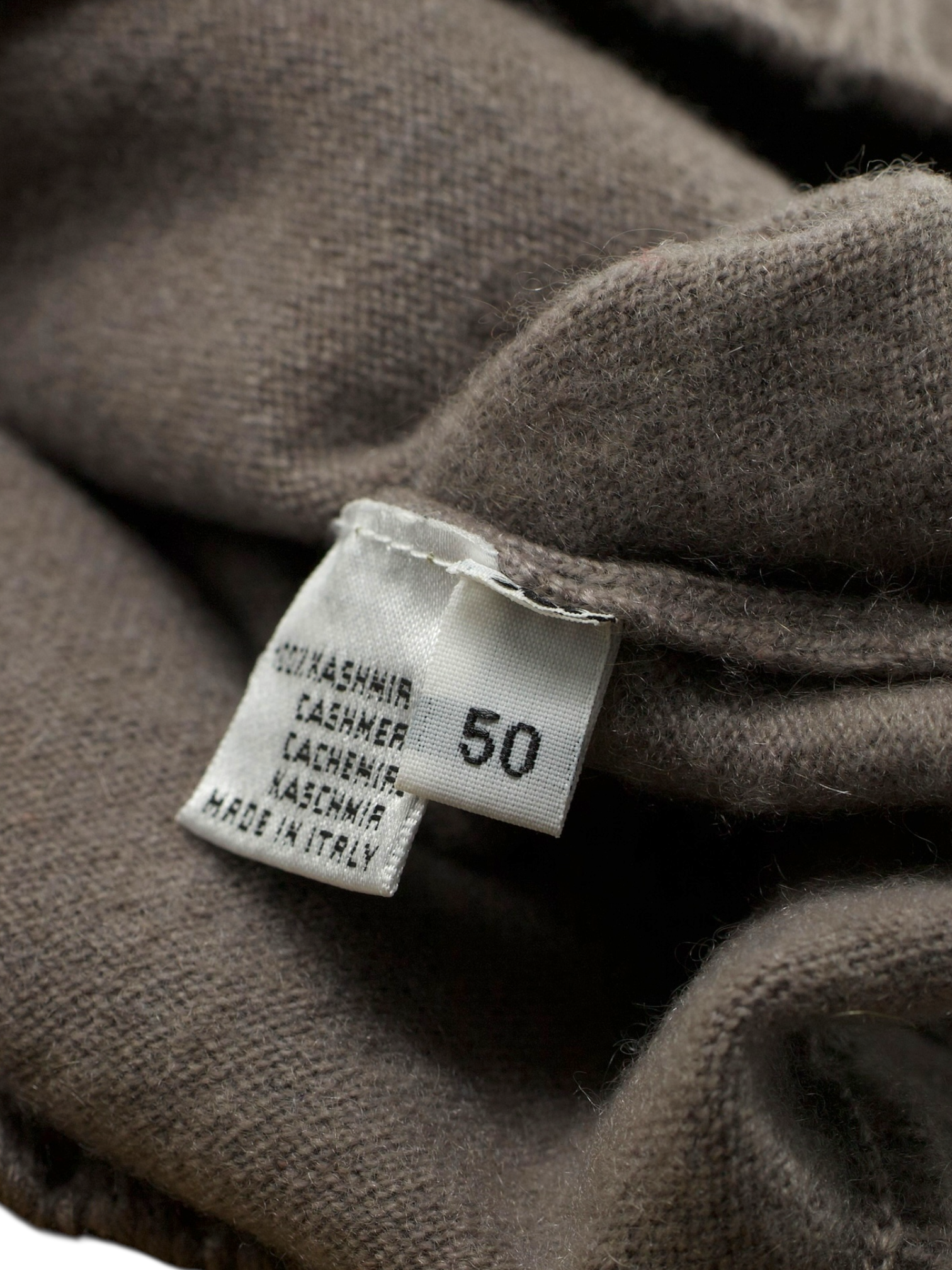 Doriani Dark Taupe Pure-Cashmere Roundneck Knitwear