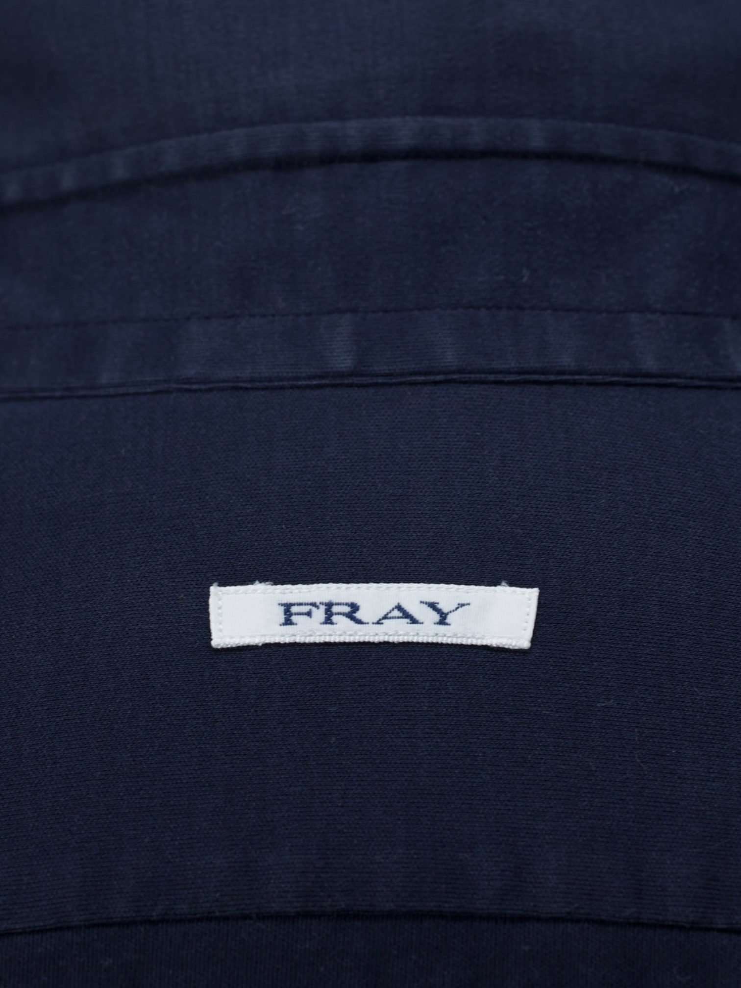 Fray Navy Jersey-Knitted Cotton "Gabriel" Shirt