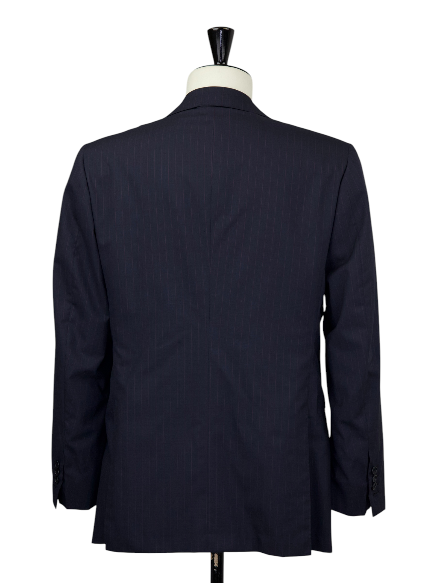 Kiton Navy & Red Fine-Wool Pinstripe Suit