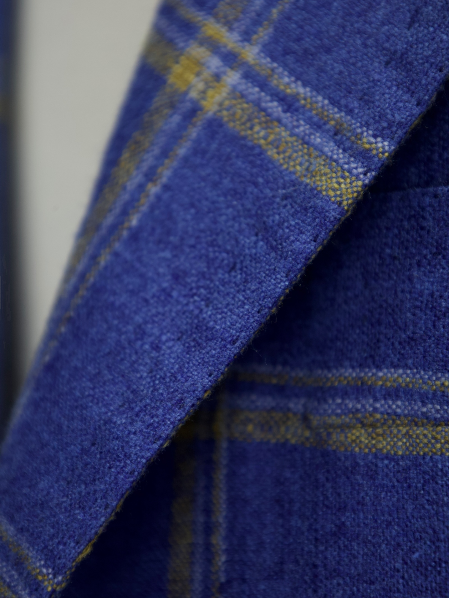 Cesare Attolini Azure Blue Silk & Cashmere Windowpane Jacket