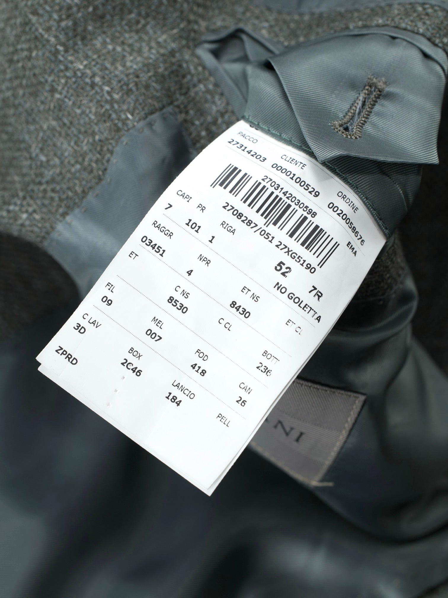 Corneliani Green Wool, Silk & Linen Basketweave "Sartoria Light "Jacket