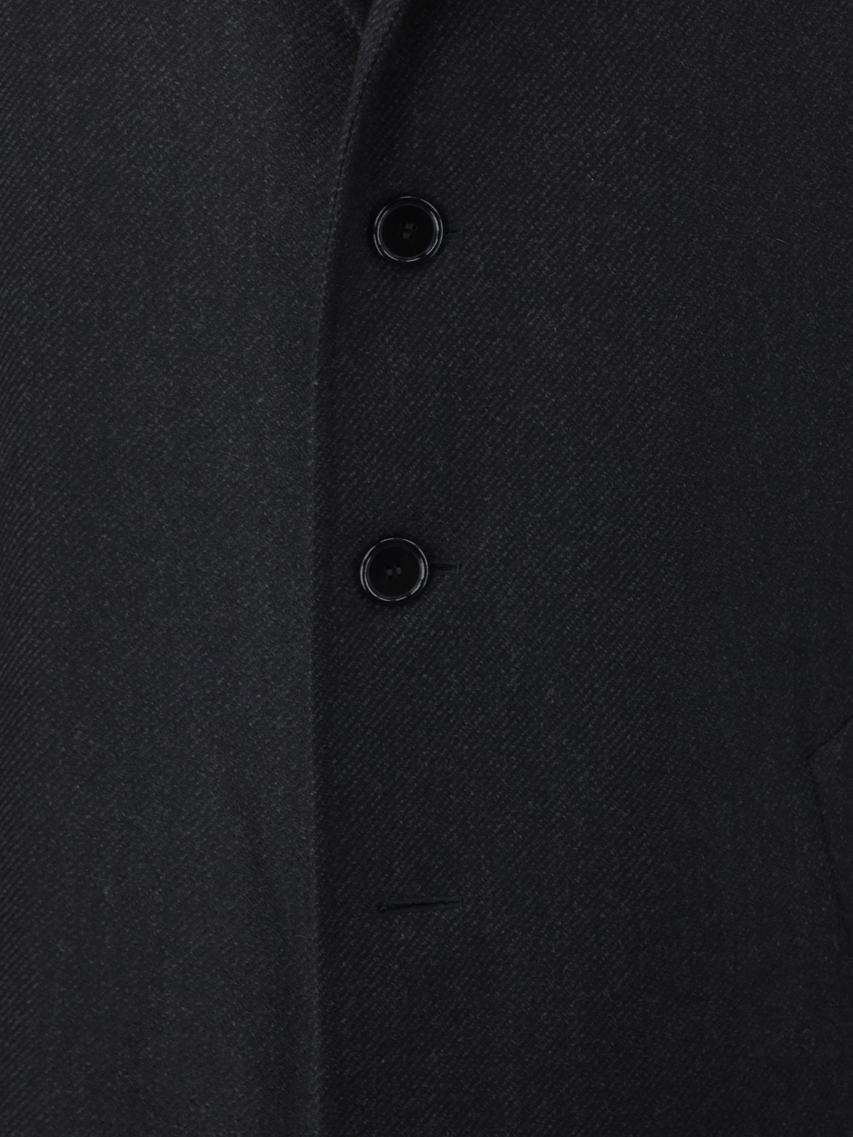 Canali Anthracite Waterrepellent-Wool Twill Carcoat