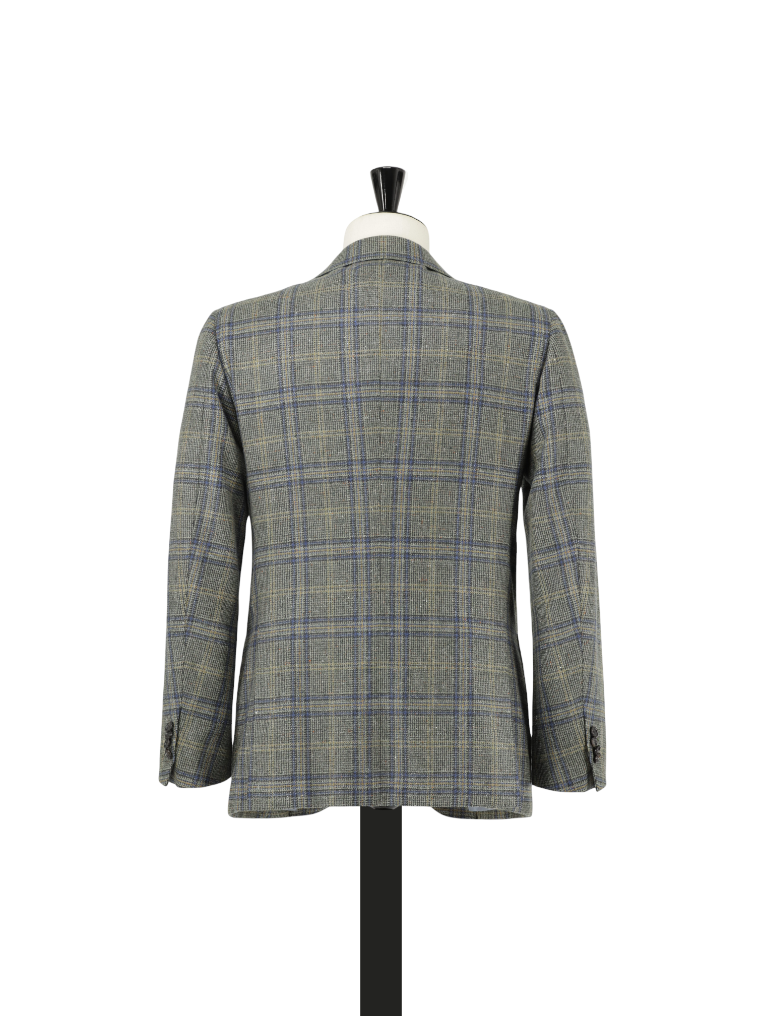 Cesare Attolini Sage Green Cashmere & Silk Donegal Overcheck Jacket
