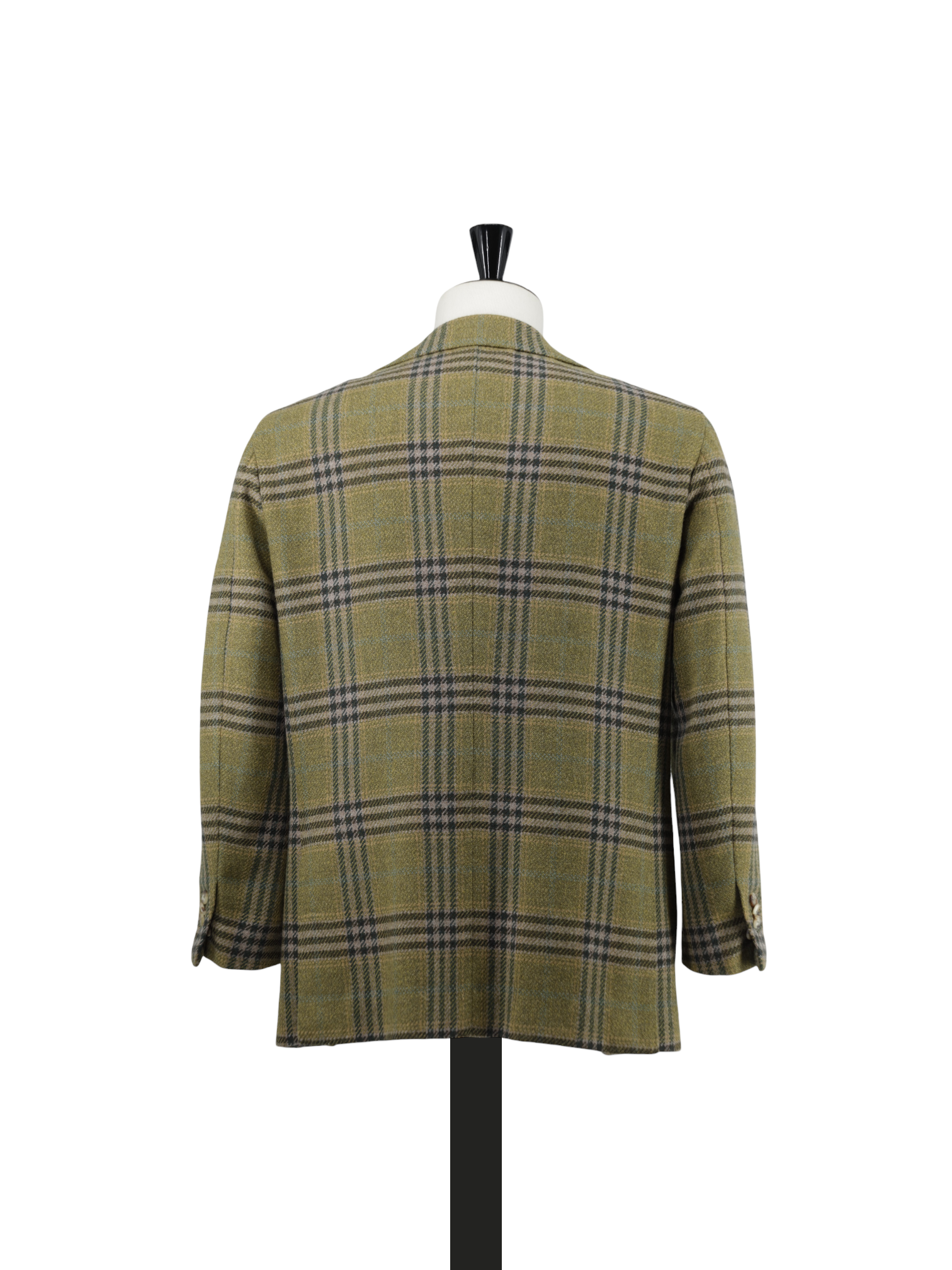 Orazio Luciano Moss Green Tweed-Wool Tartan Jacket