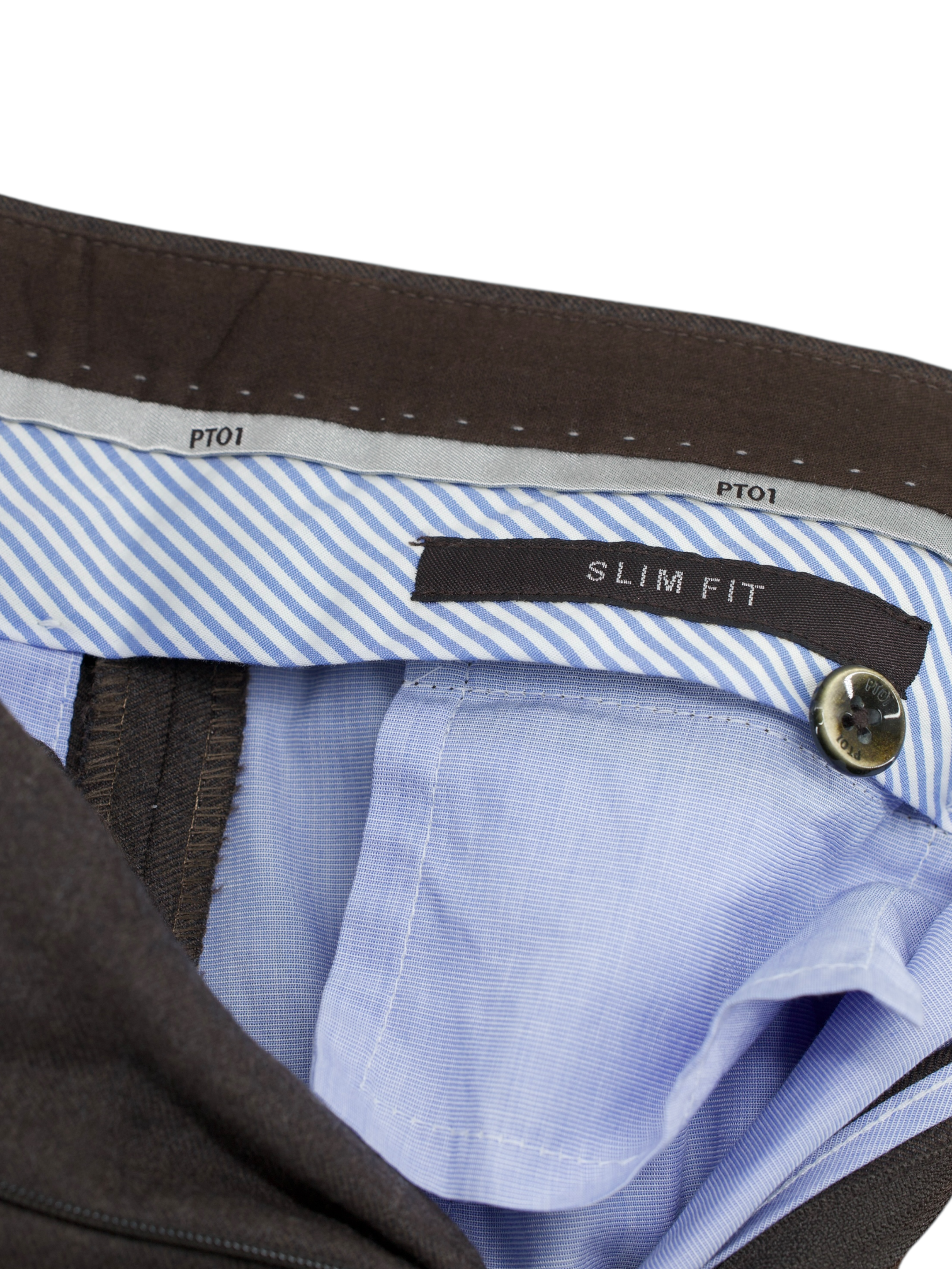 PT01 Chocolate Brown Wool-Flannel Winter Trousers