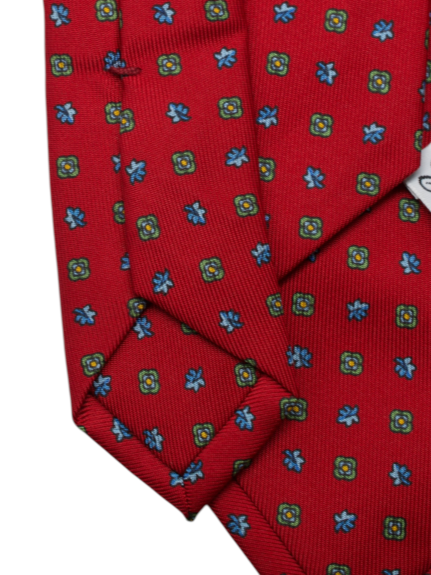 E.Marinella Cardinal Red & Multicolor Silk Floral Pattern Tie