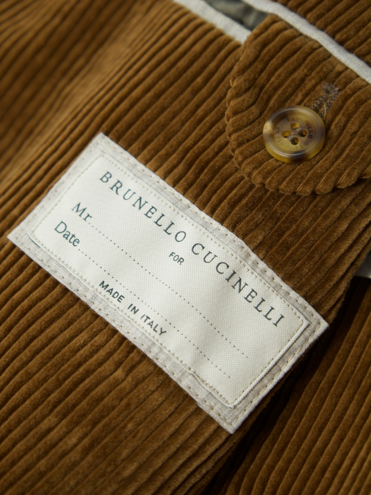 Brunello Cucinelli Brown Cotton Vulcano Corduroy Jacket