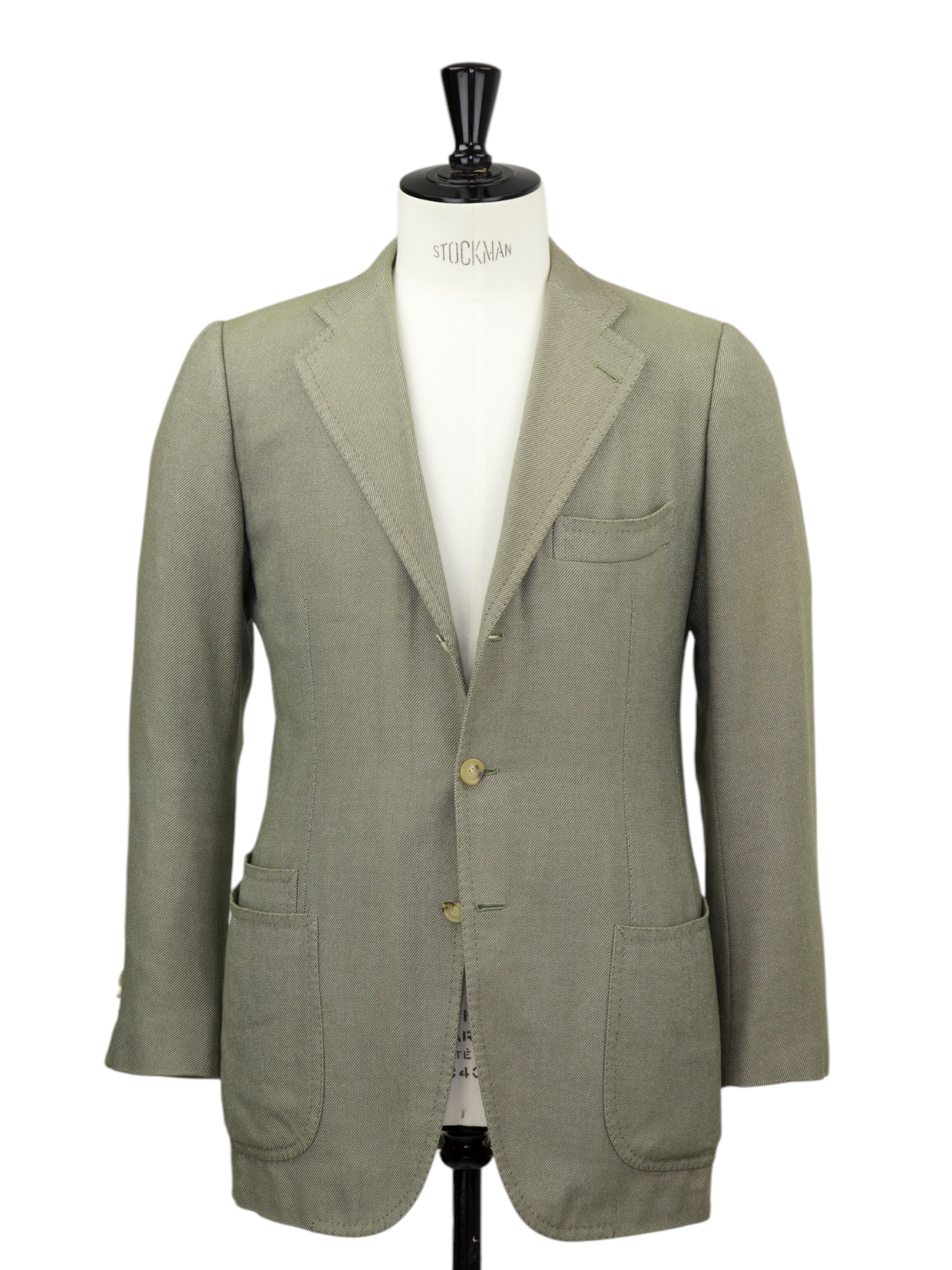 Cesare Attolini Muted Green Soft-Cotton Twill Jacket