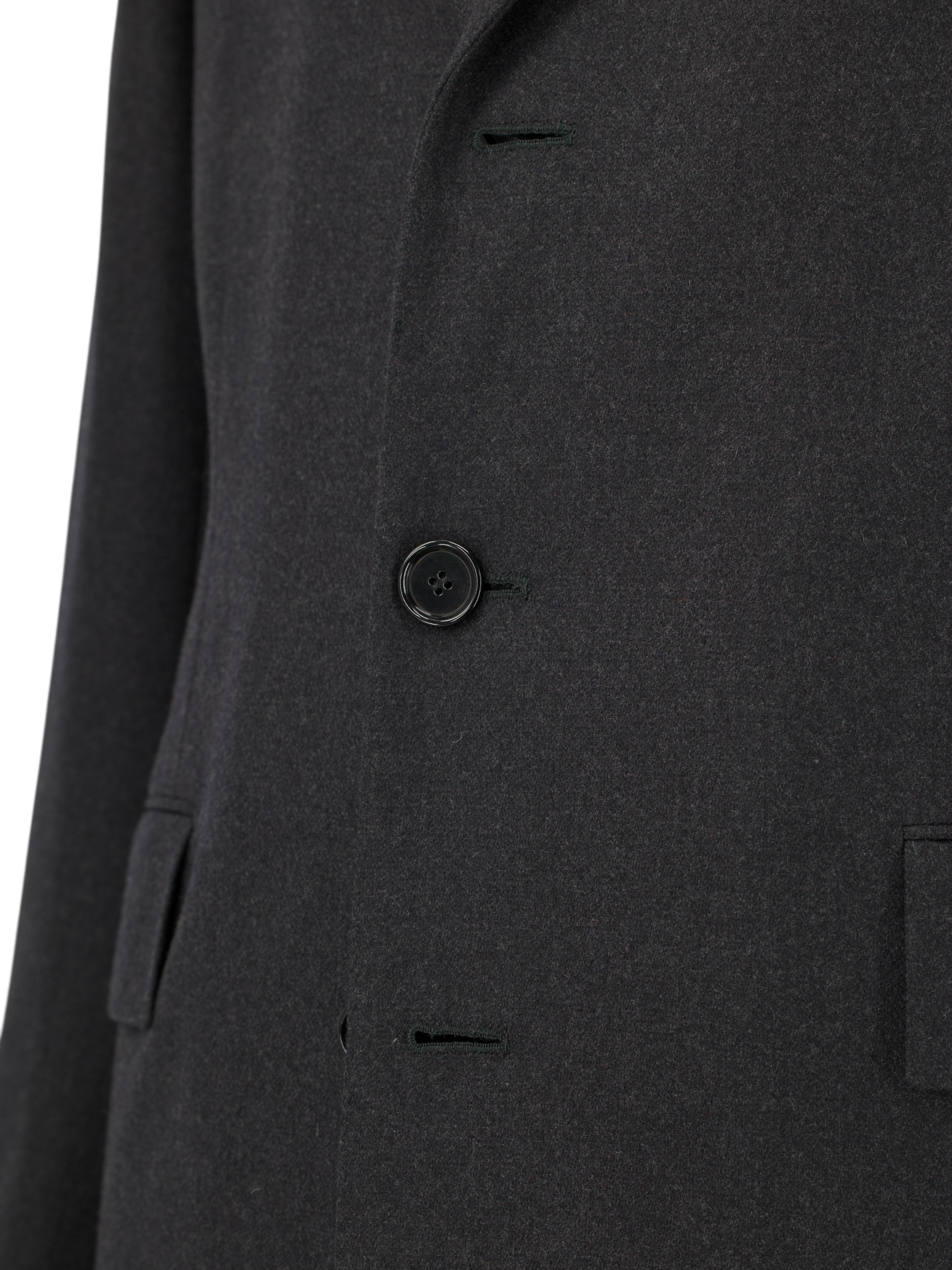 Cesare Attolini Anthracite Super 150’s & Cashmere Twill Overcoat