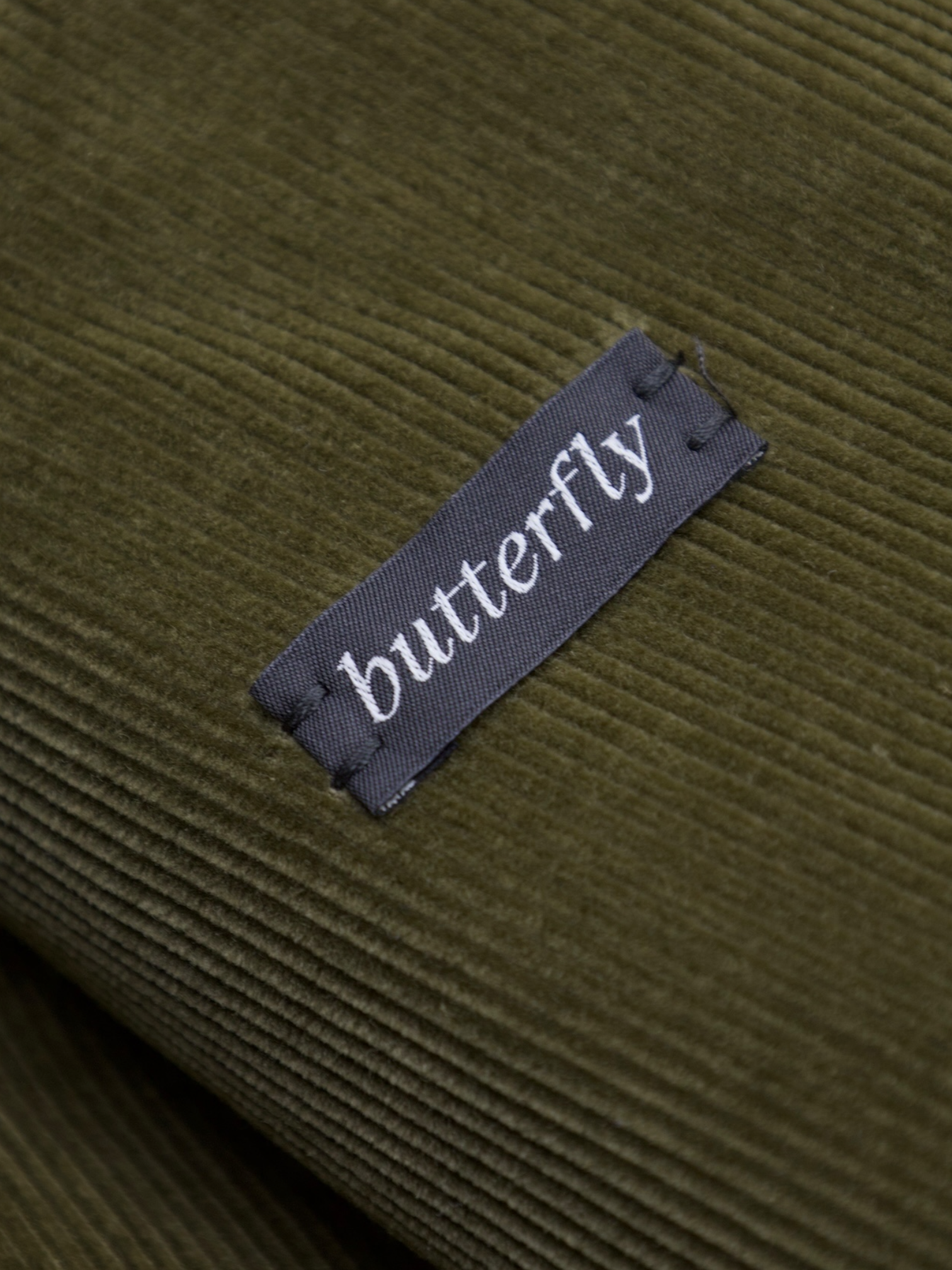 Caruso Dark Olive Green Cotton Needlecord Corduroy "Butterfly" Suit