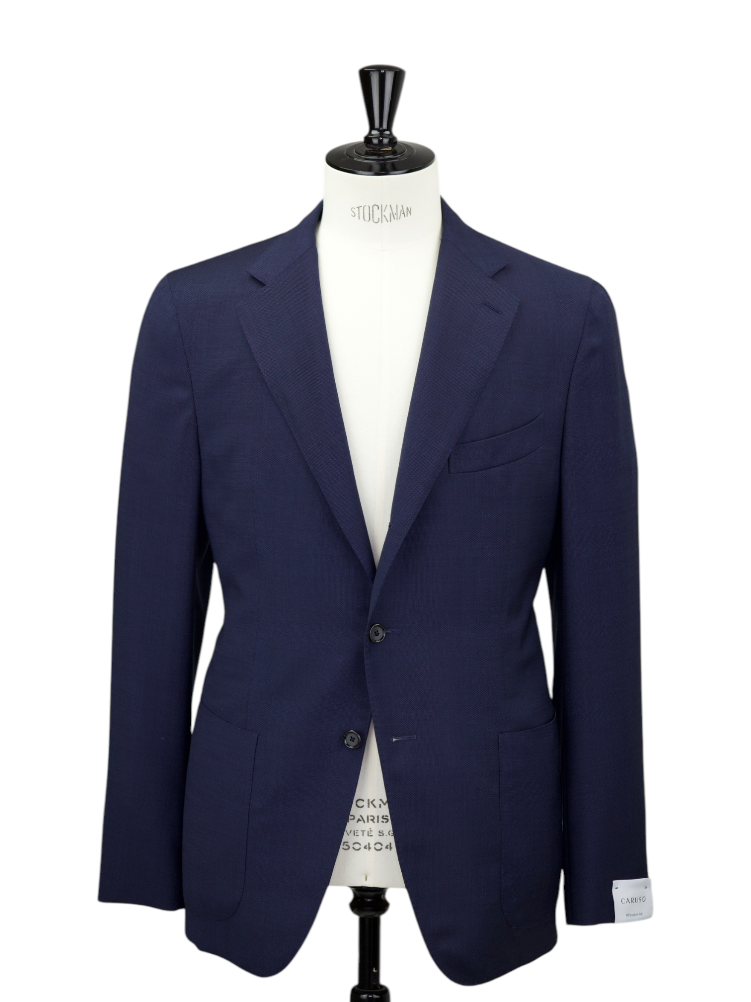 Caruso Navy Wool Serge-Weave Aida Jacket